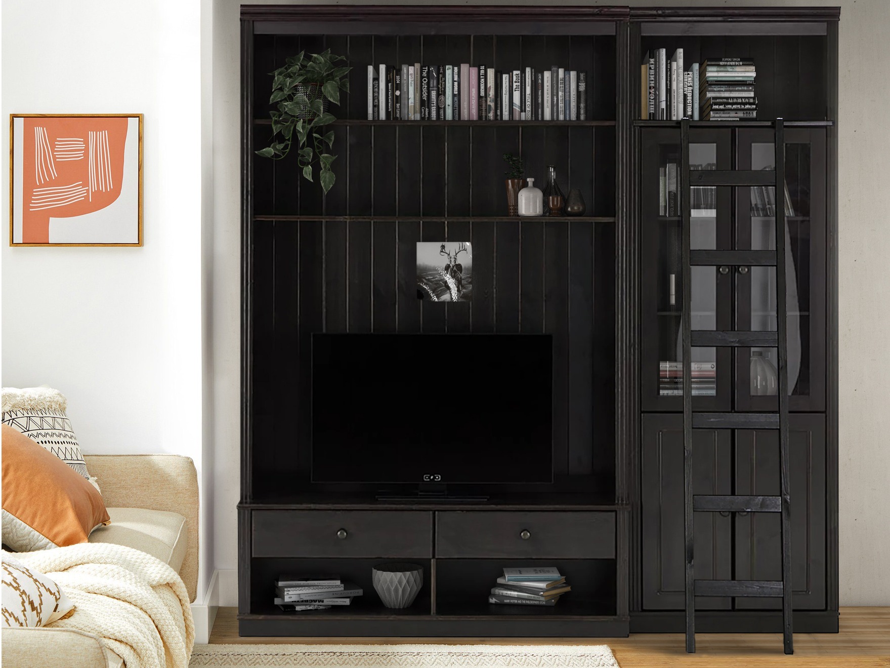 Komplet za dnevno sobo Saltoro 125 (Temno rjava)