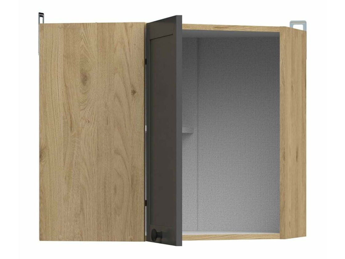 Modularna kotna stenska omarica Classic Grey Oak 104