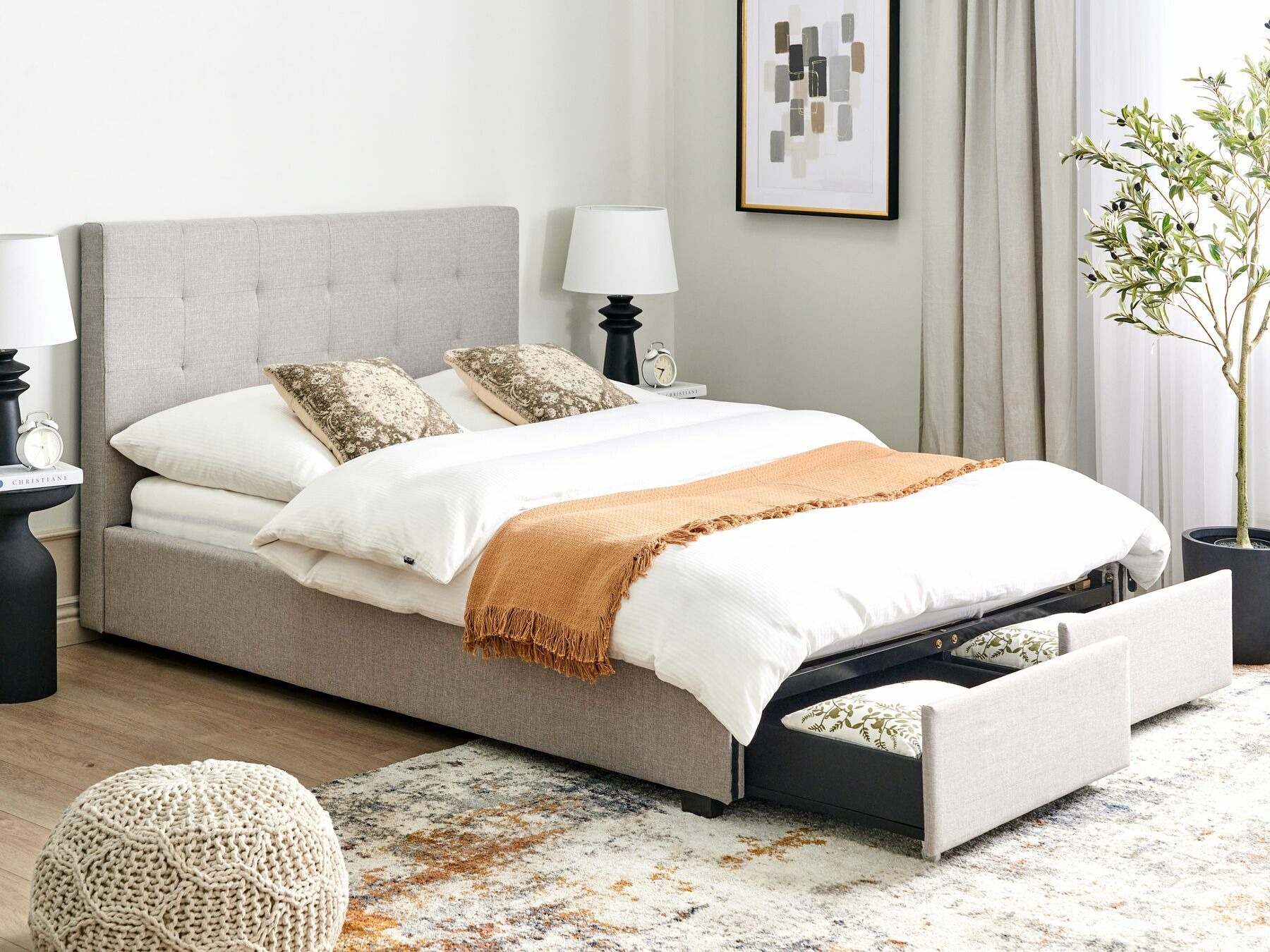 Postelja Berwyn 590 (Svetlo siva)