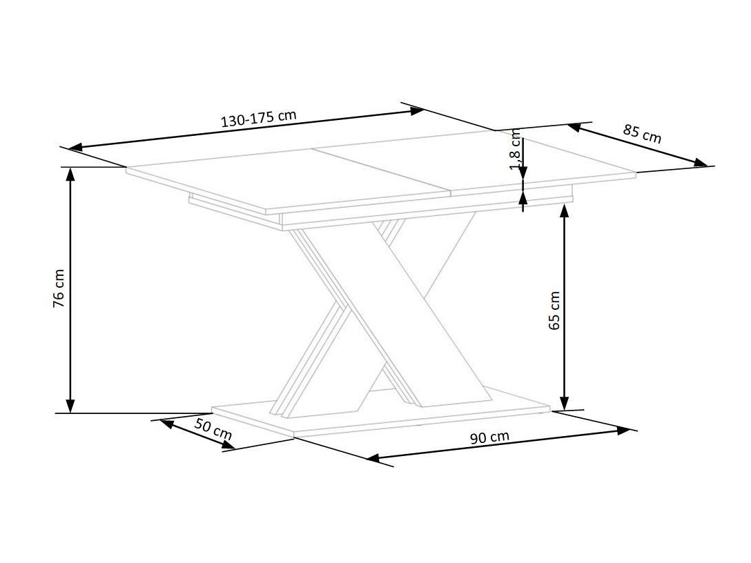 Miza Houston 1724 (Kremni hrast + Kašmir)