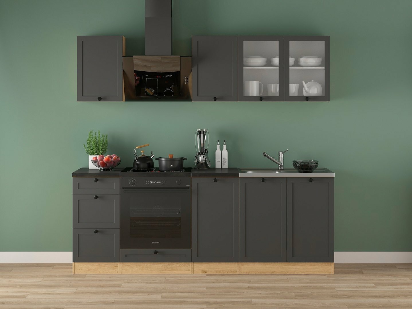 Modularni kuhinjski komplet Classic Grey Oak 117