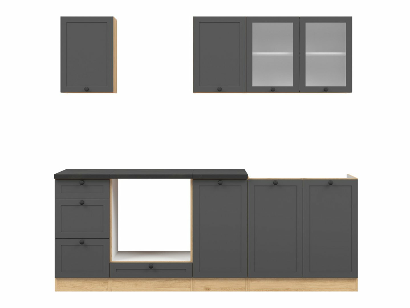 Modularni kuhinjski komplet Classic Grey Oak 117