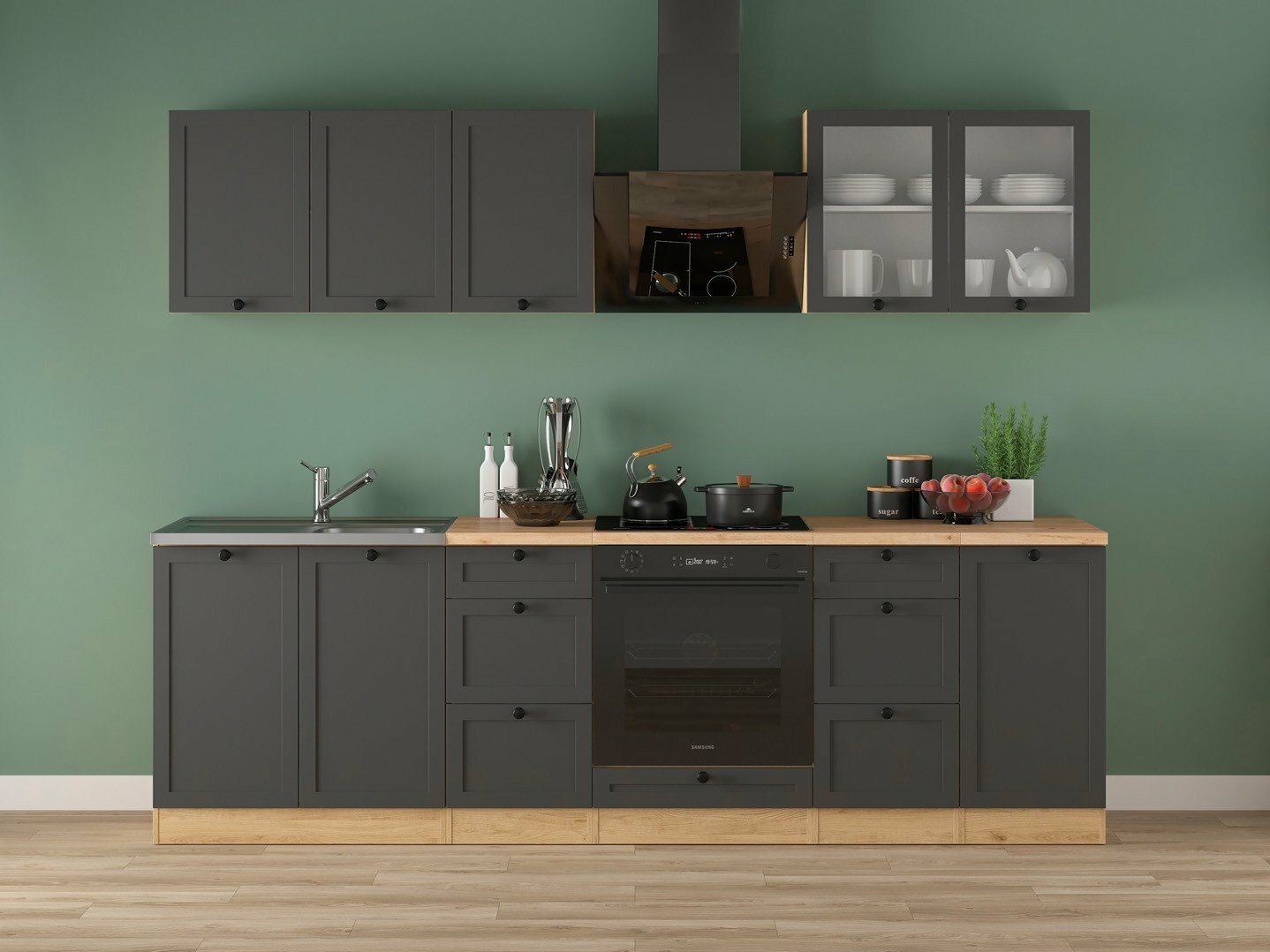 Modularni kuhinjski komplet Classic Grey Oak 118