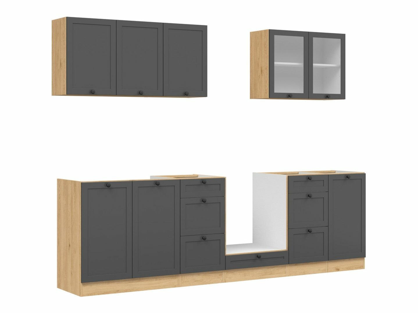 Modularni kuhinjski komplet Classic Grey Oak 118