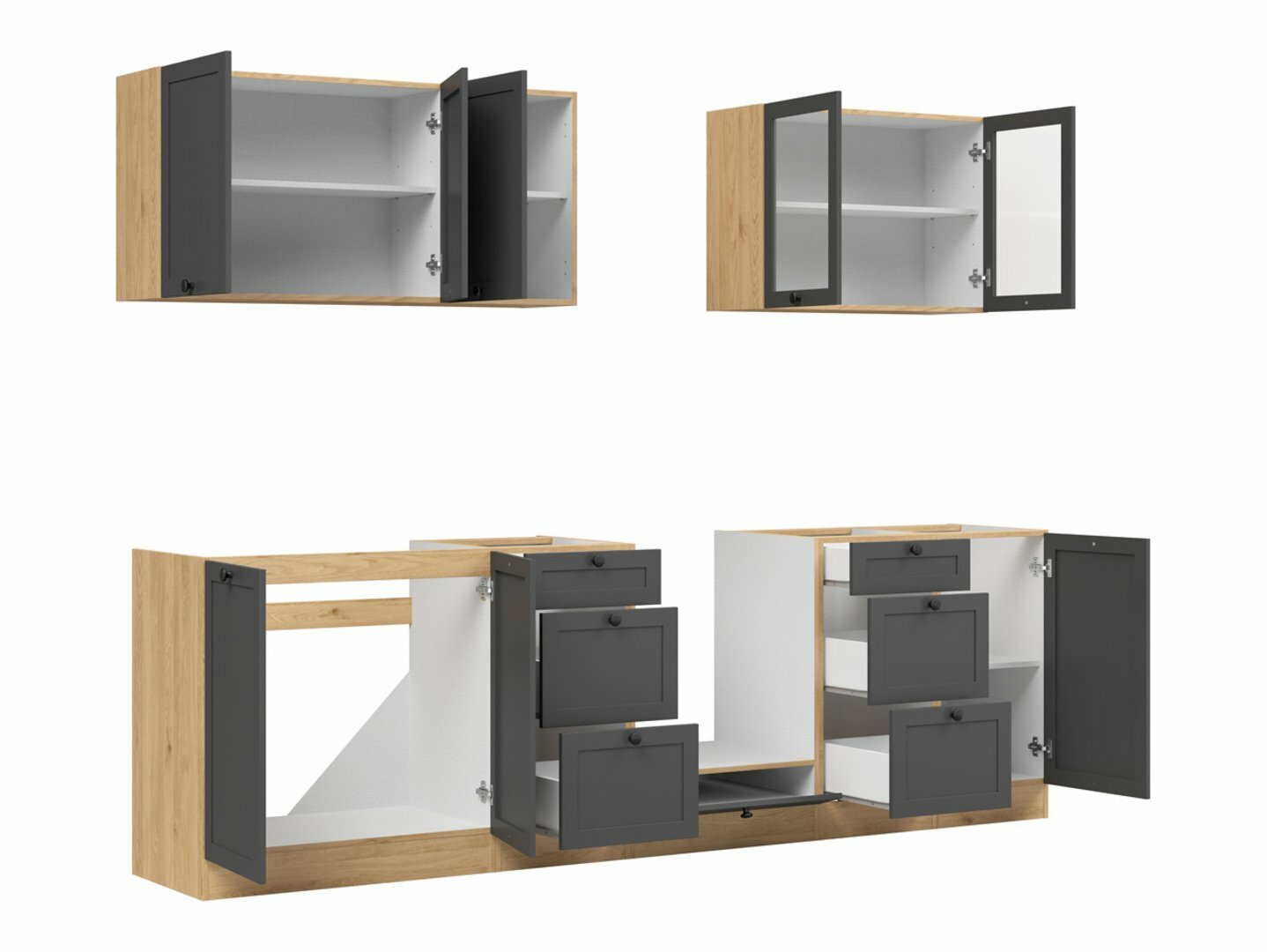 Modularni kuhinjski komplet Classic Grey Oak 118
