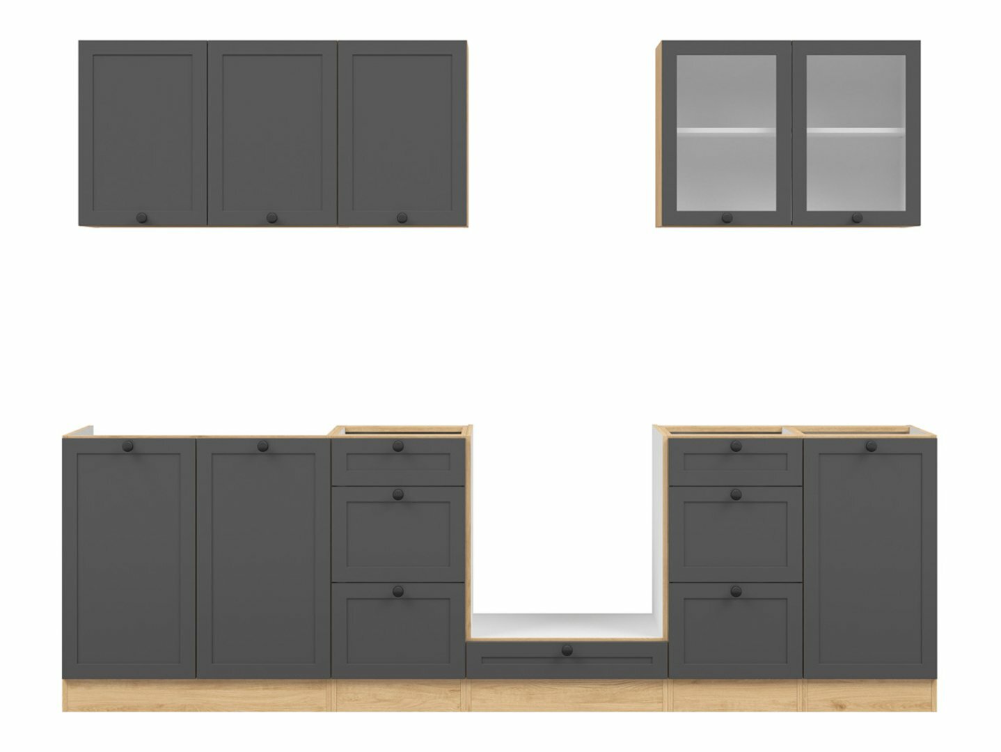 Modularni kuhinjski komplet Classic Grey Oak 118