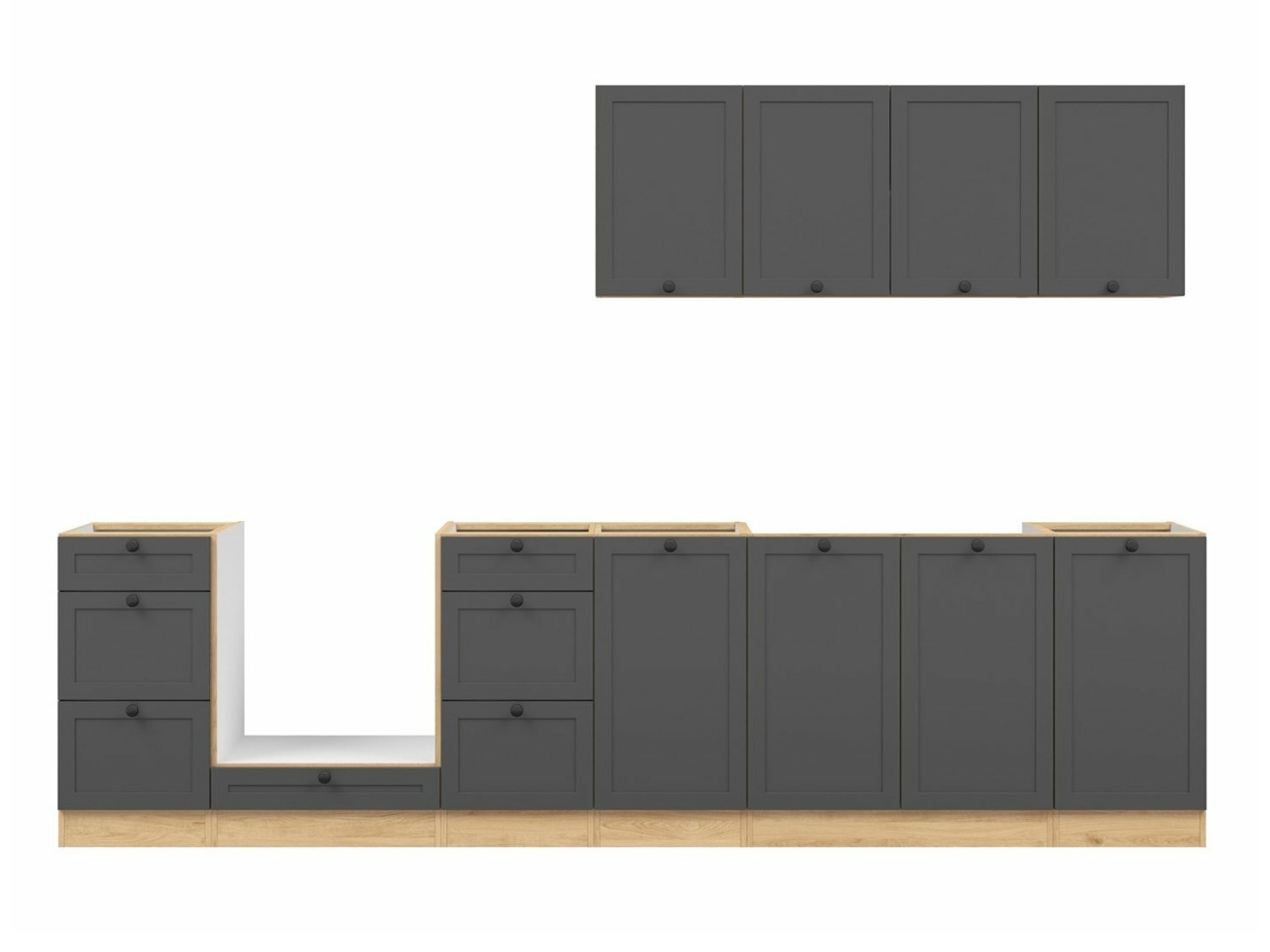 Modularni kuhinjski komplet Classic Grey Oak 119