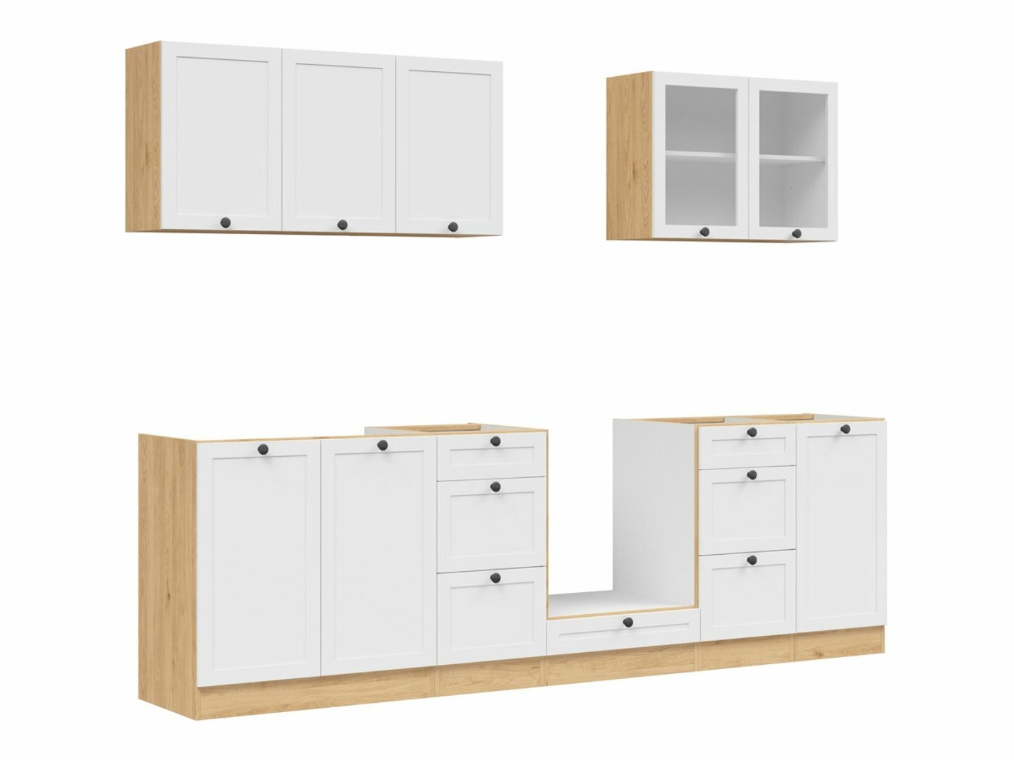 Modularni kuhinjski komplet Classic White Oak 122