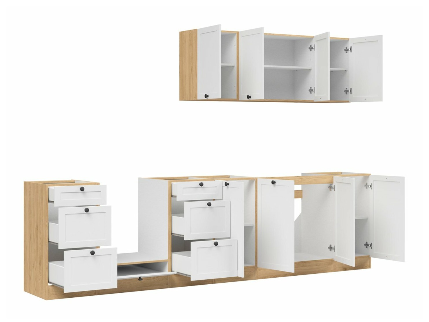 Modularni kuhinjski komplet Classic White Oak 123