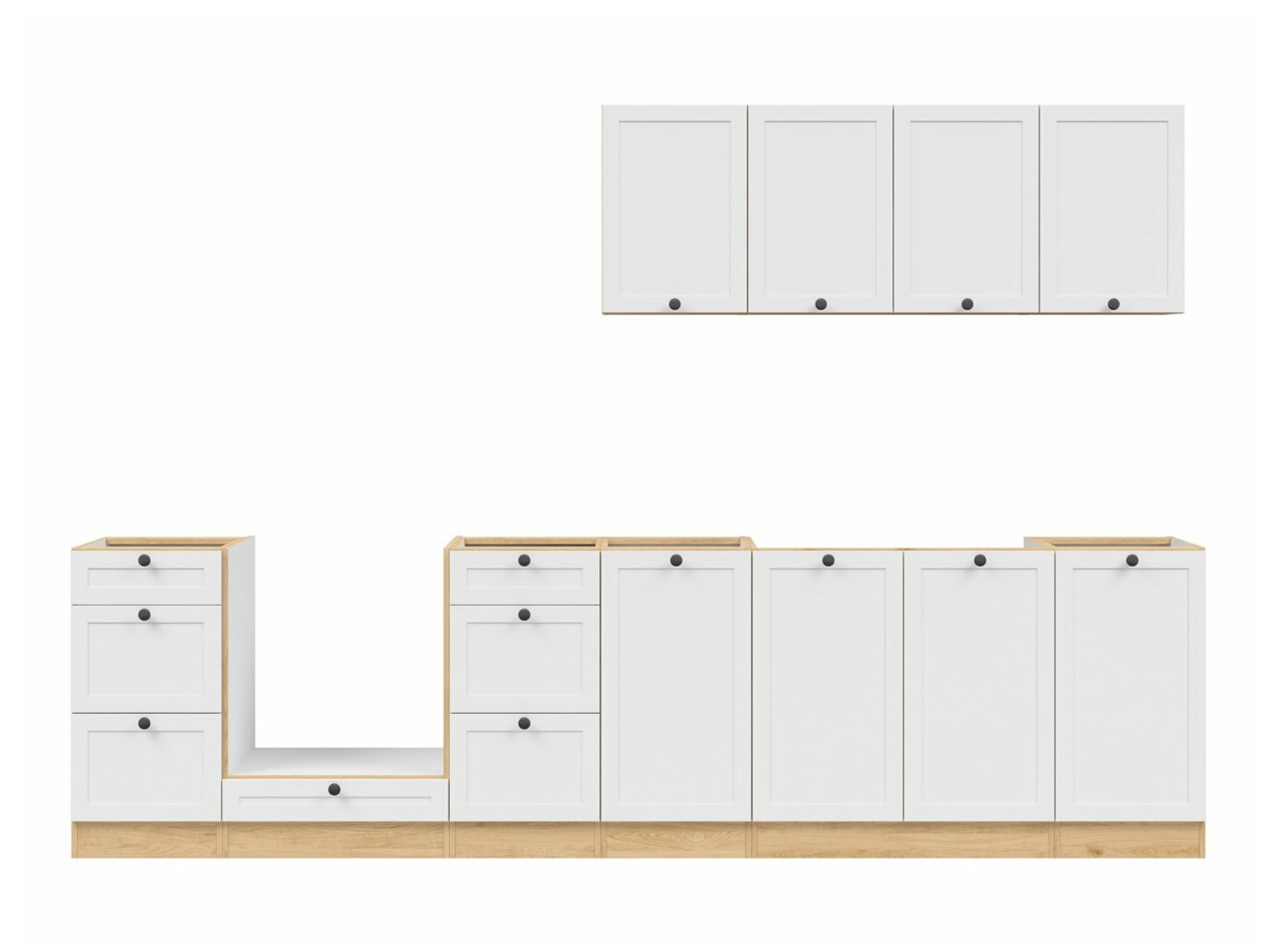 Modularni kuhinjski komplet Classic White Oak 123
