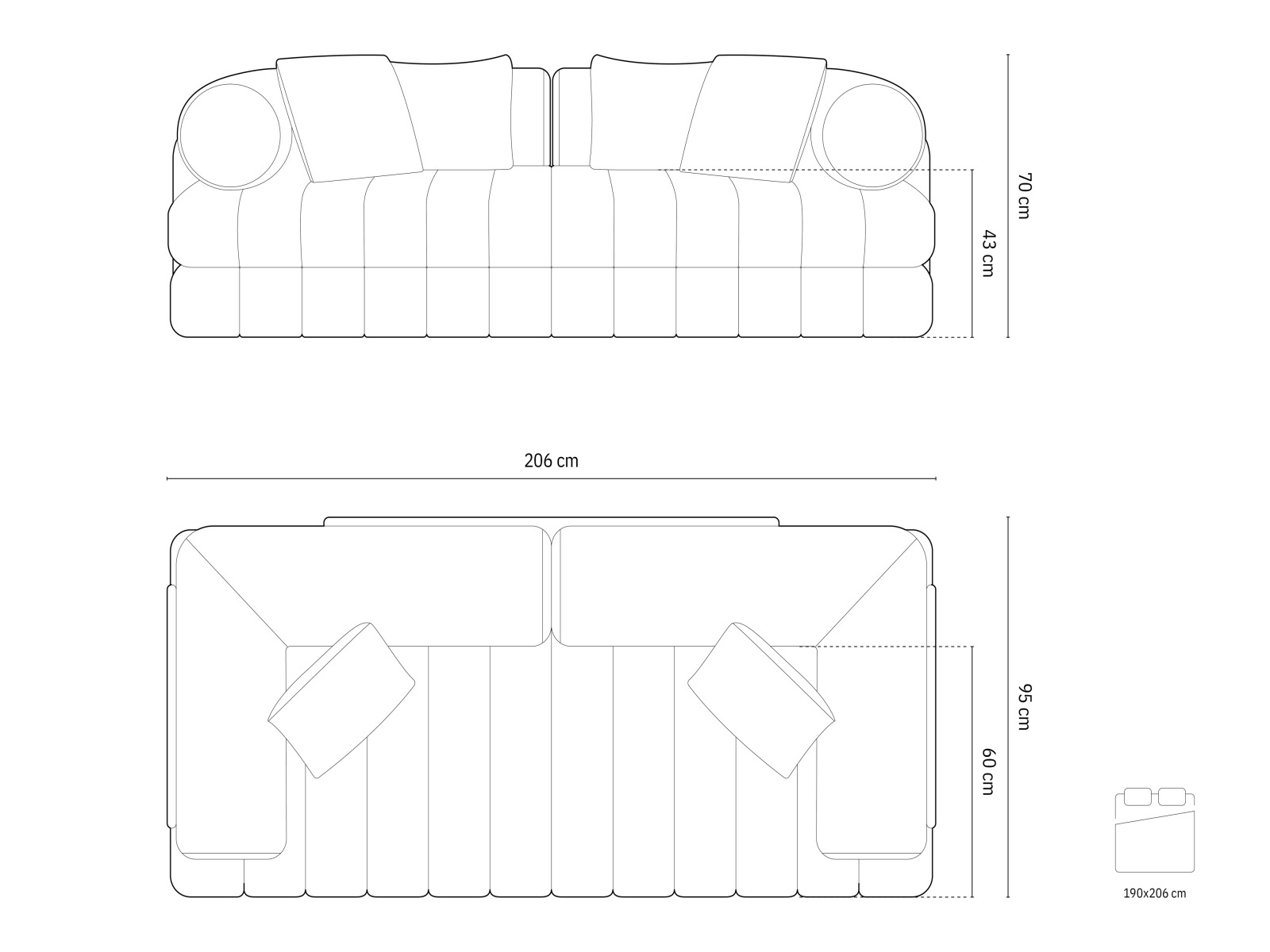 Raztegljiv kavč Beckley 186 (Salvador 11)
