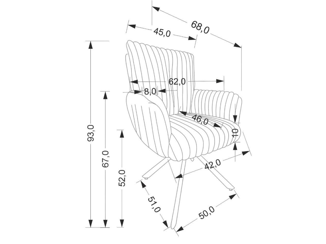 Stol Houston 2015 (Krema + Črna)