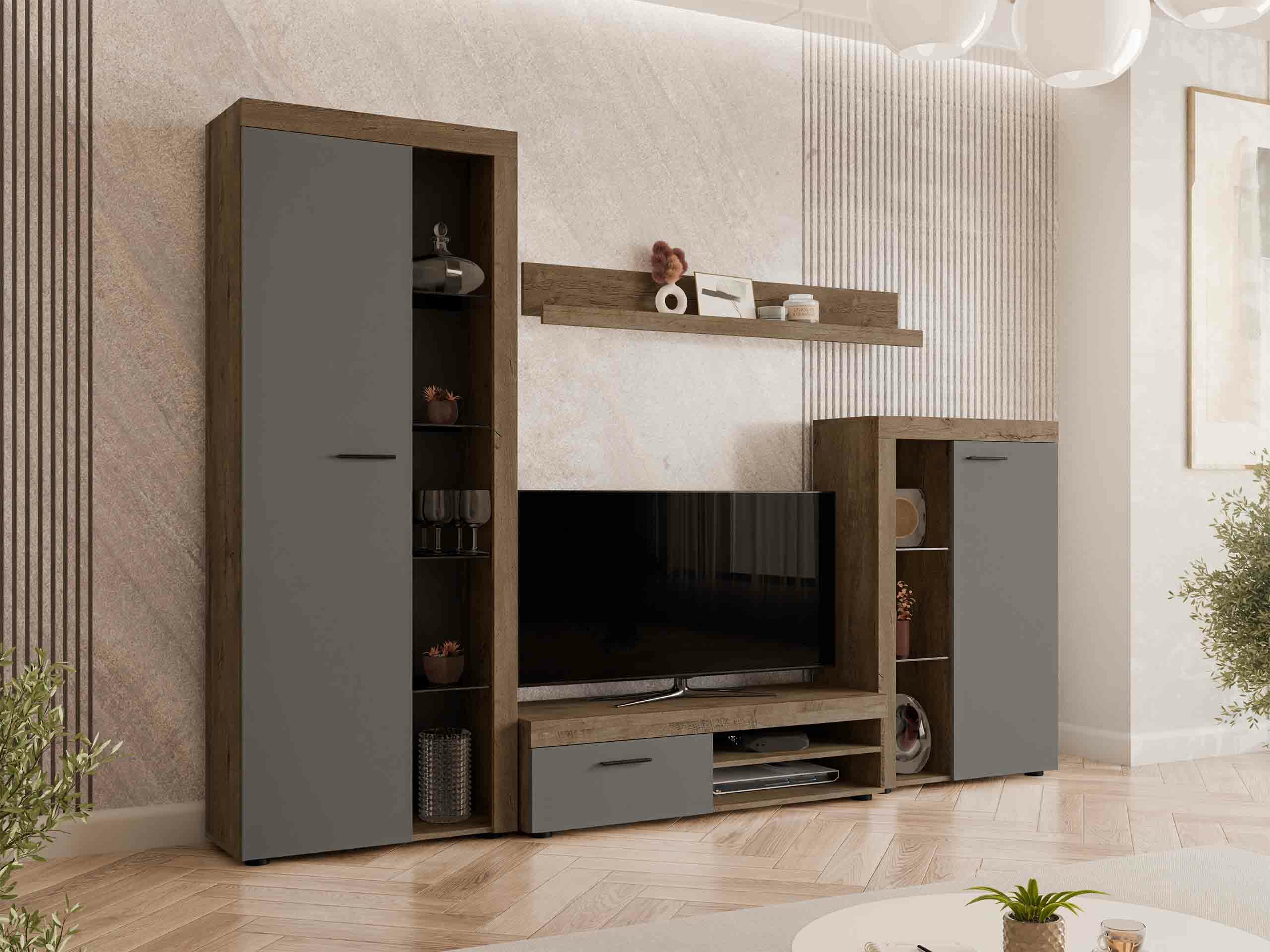 Dnevni prostor Tucson 103 (Hrast lefkas + grafit)