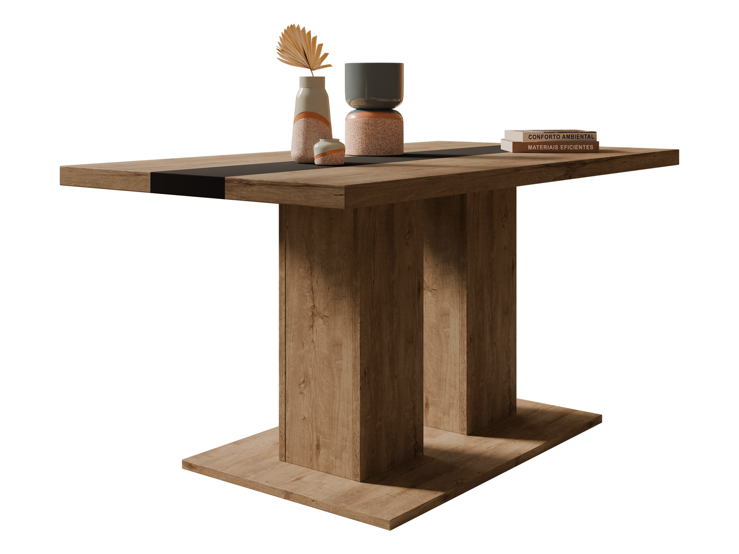 Klubska mizica Tucson 147 (Hrast lefkas + Črna)