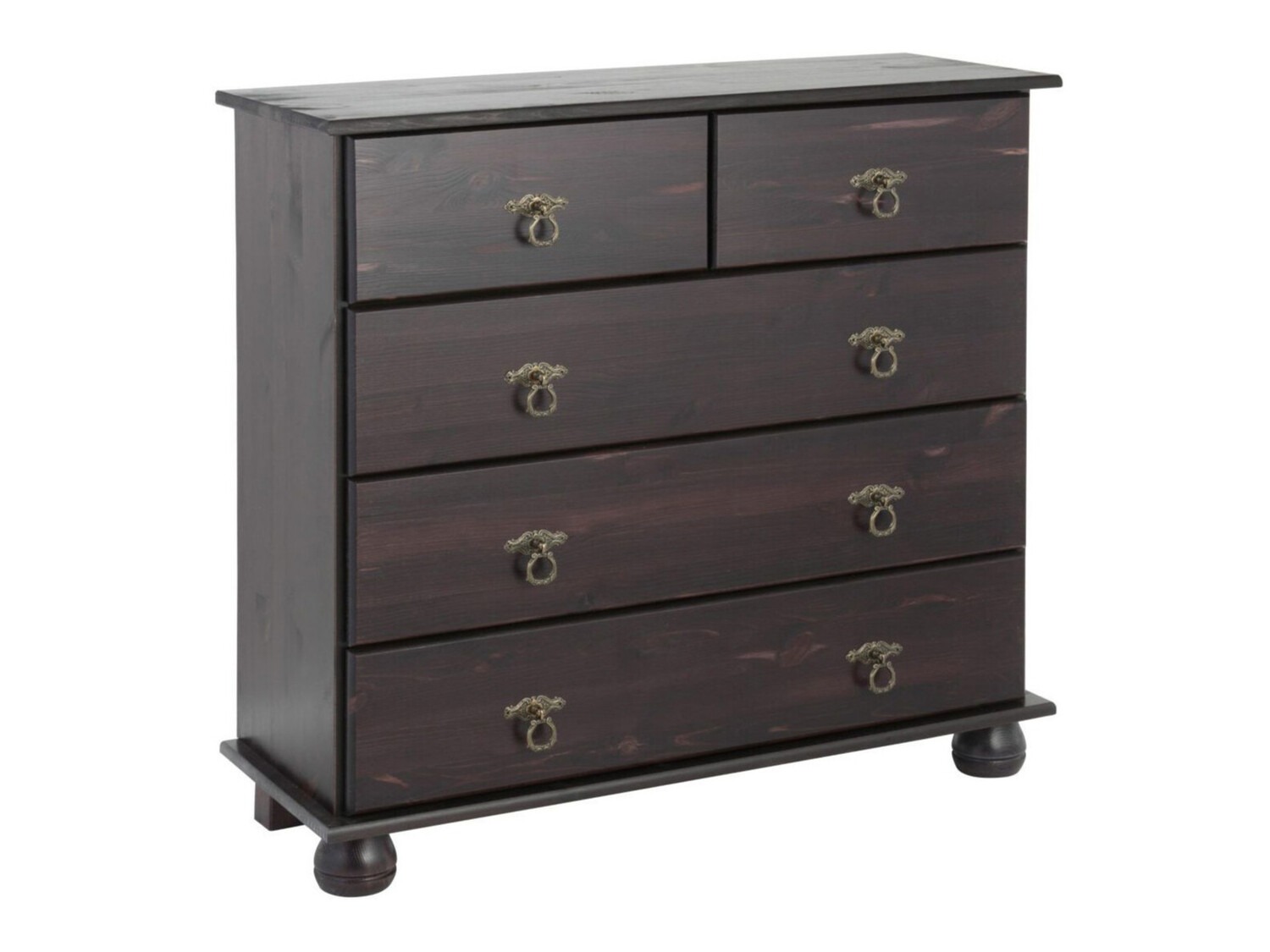 Komoda Nolcore 102 (Temno rjava)