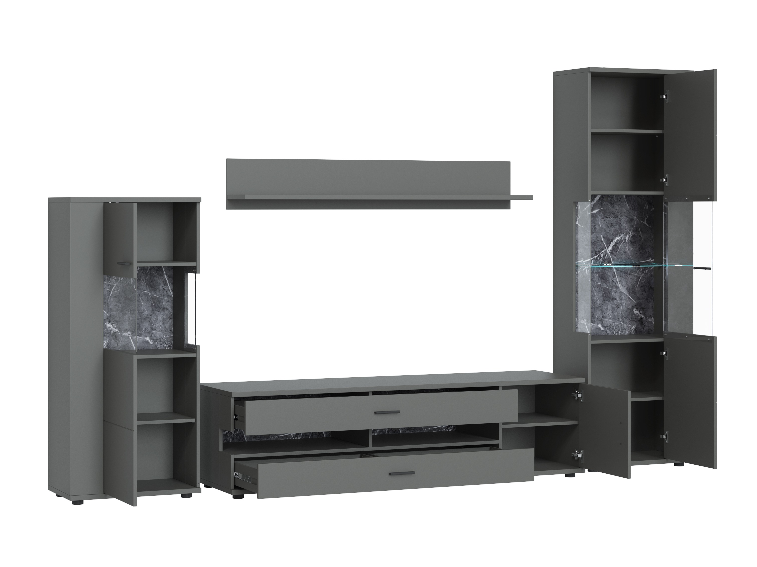 Komplet za dnevno sobo Ontario 161 (Grafit)