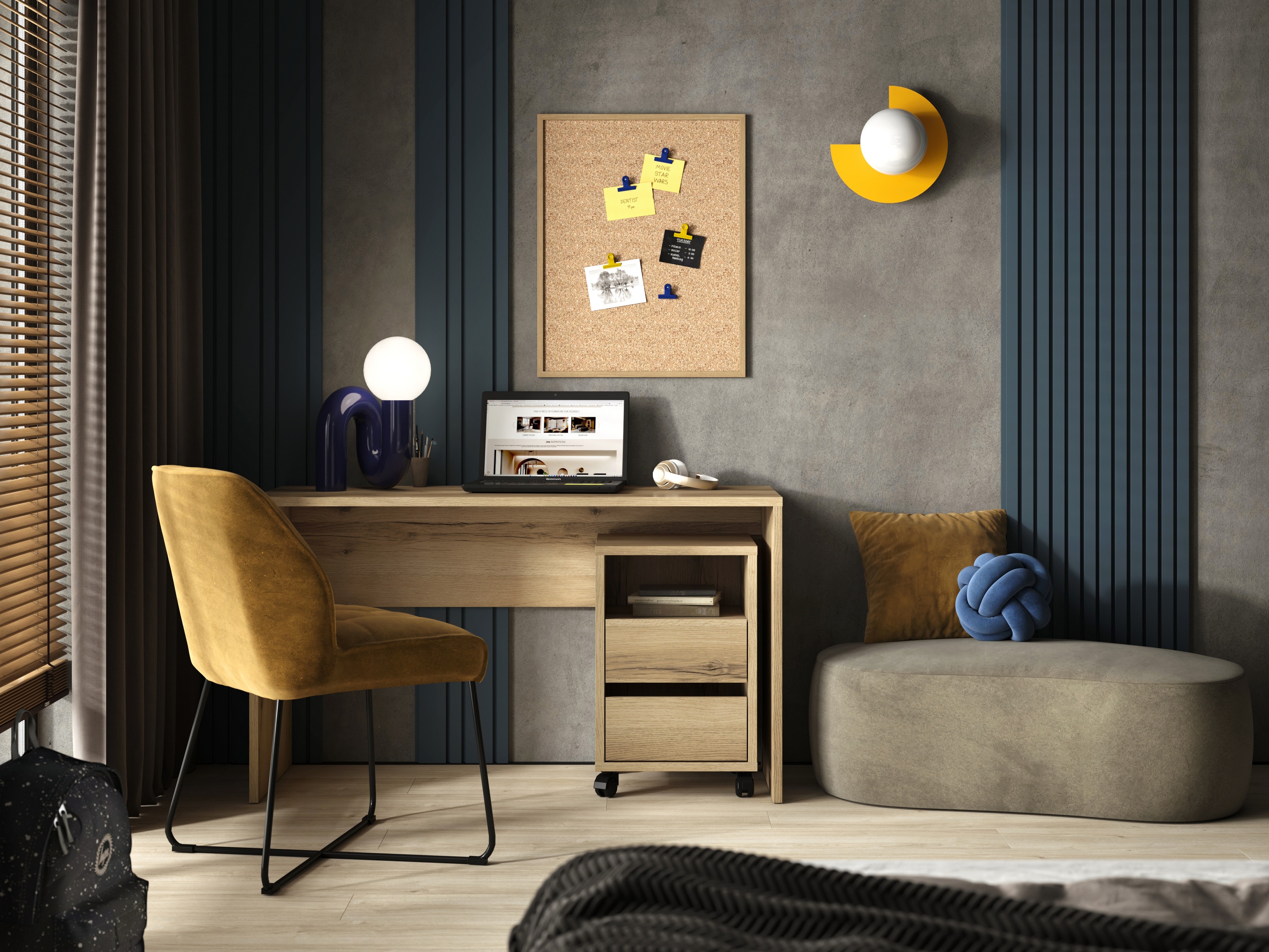 Pisalna miza Austin 345 (Lahki hrast)