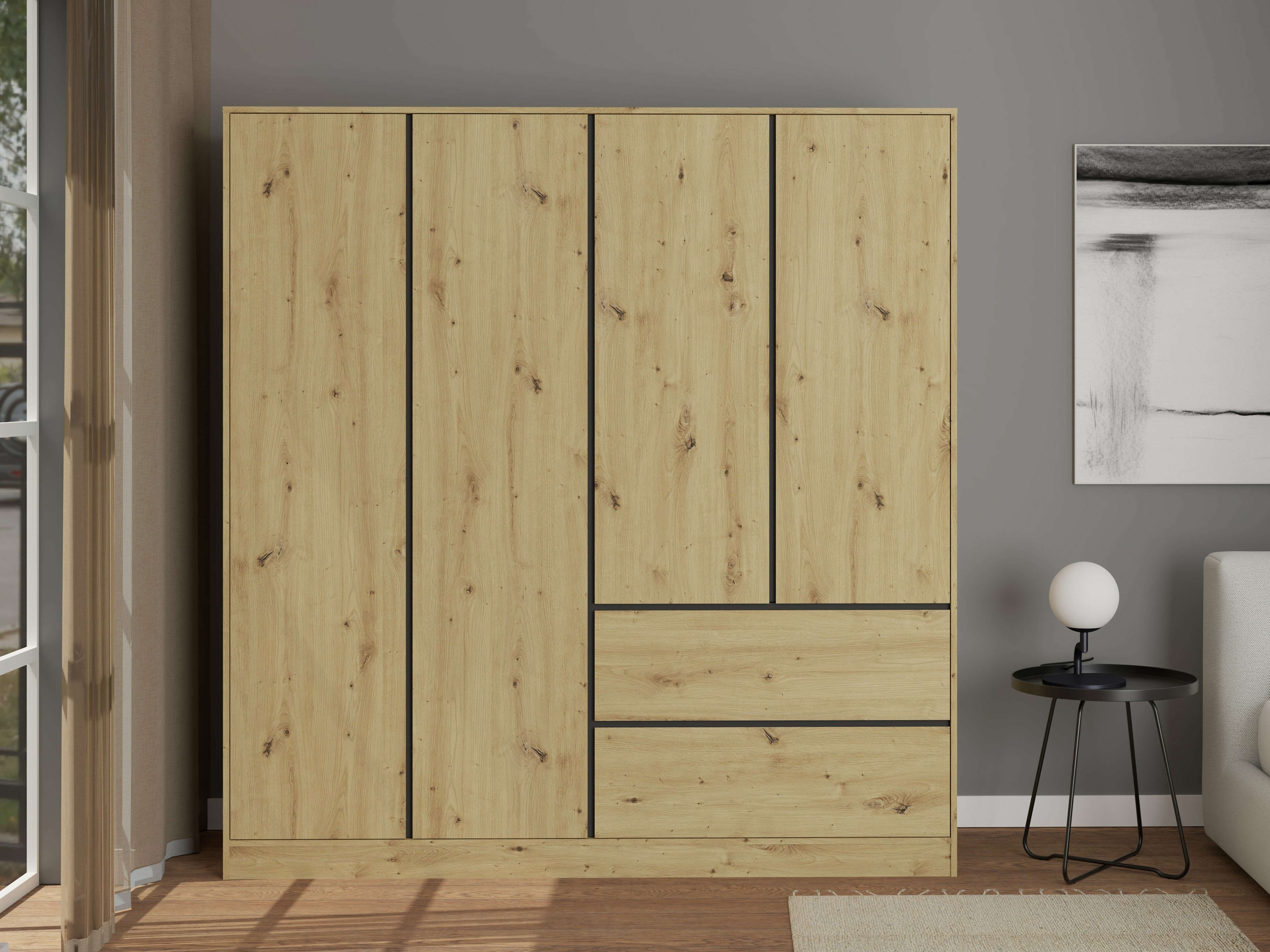 Garderobna omara Mervese 104 (Artisan hrast)