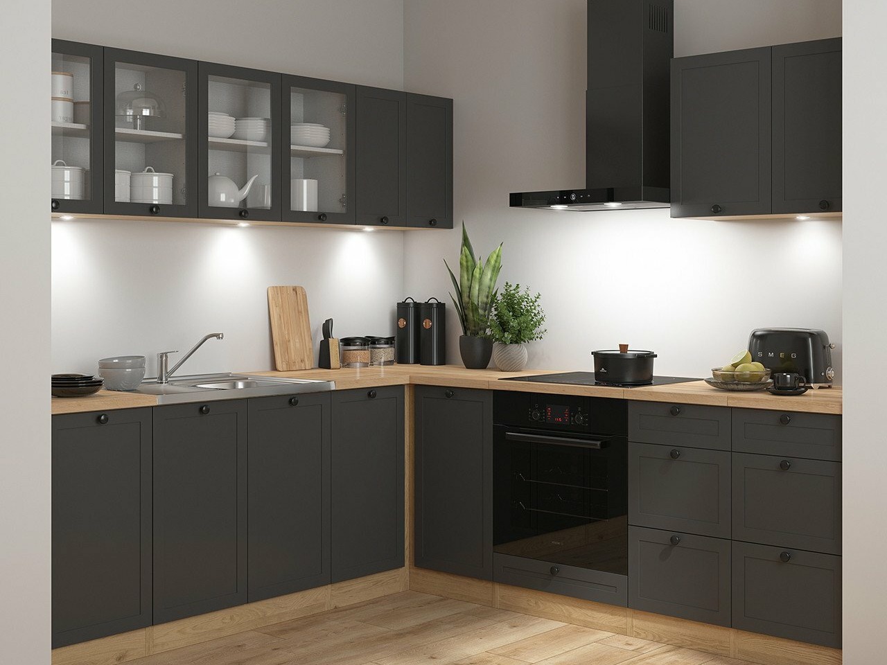 Modularni kuhinjski komplet Classic Grey Oak 121