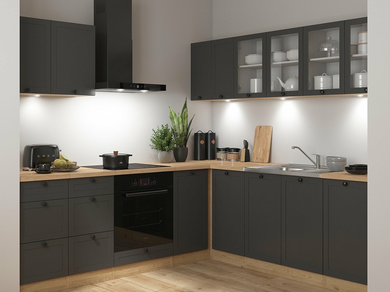 Modularni kuhinjski komplet Classic Grey Oak 121
