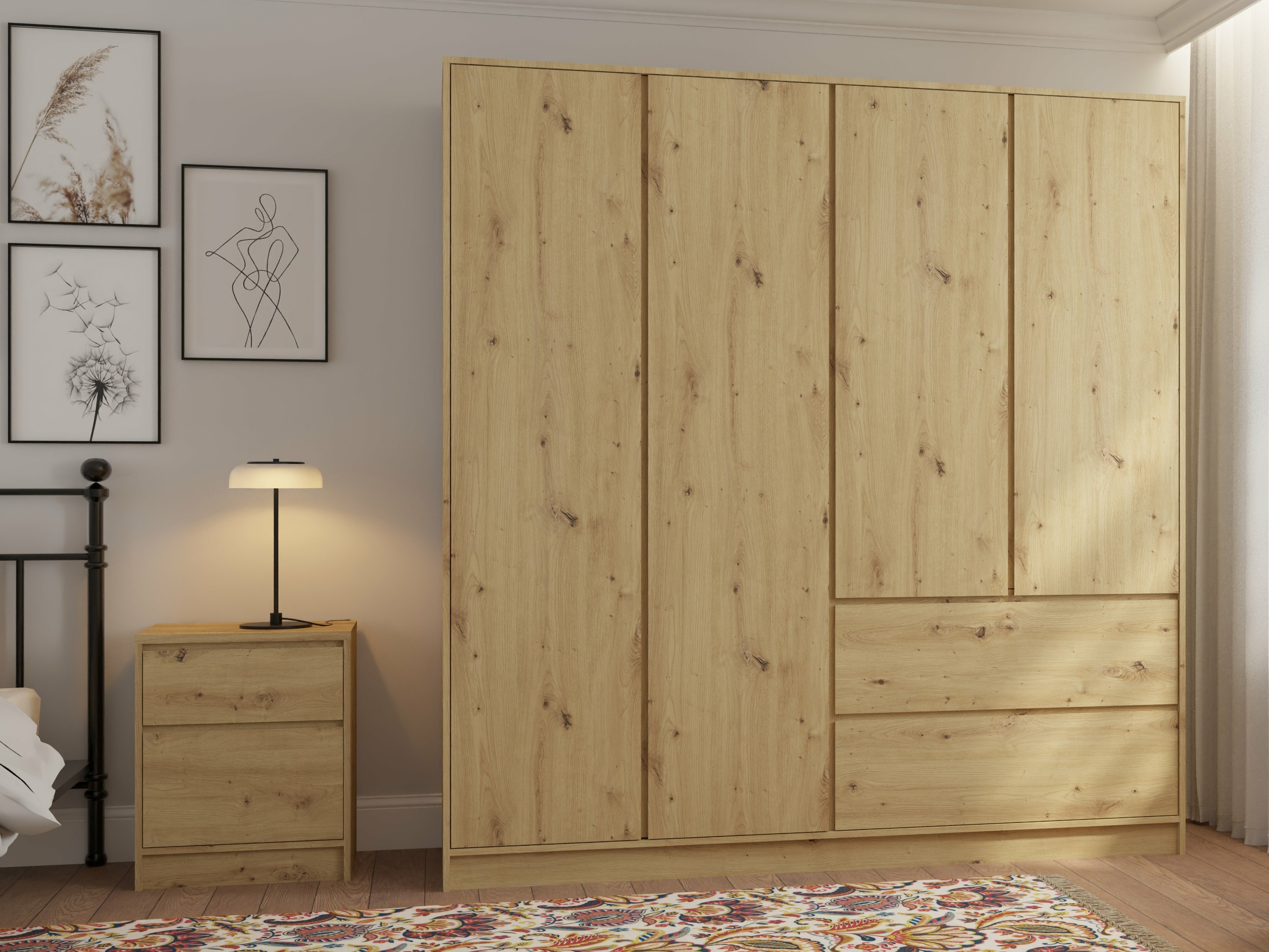 Nočna omarica Mervese 100 (Artisan hrast)