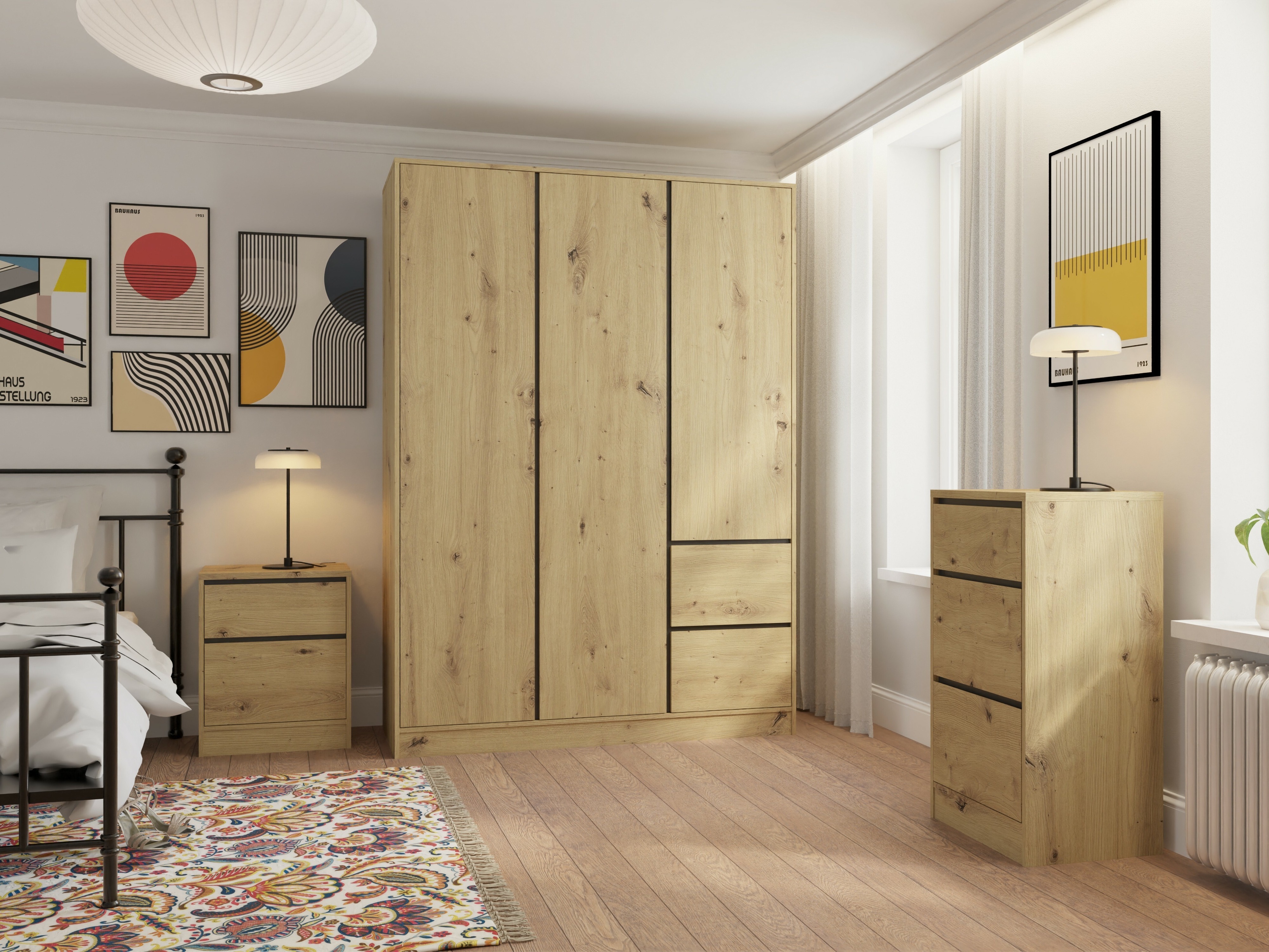 Nočna omarica Mervese 100 (Artisan hrast)