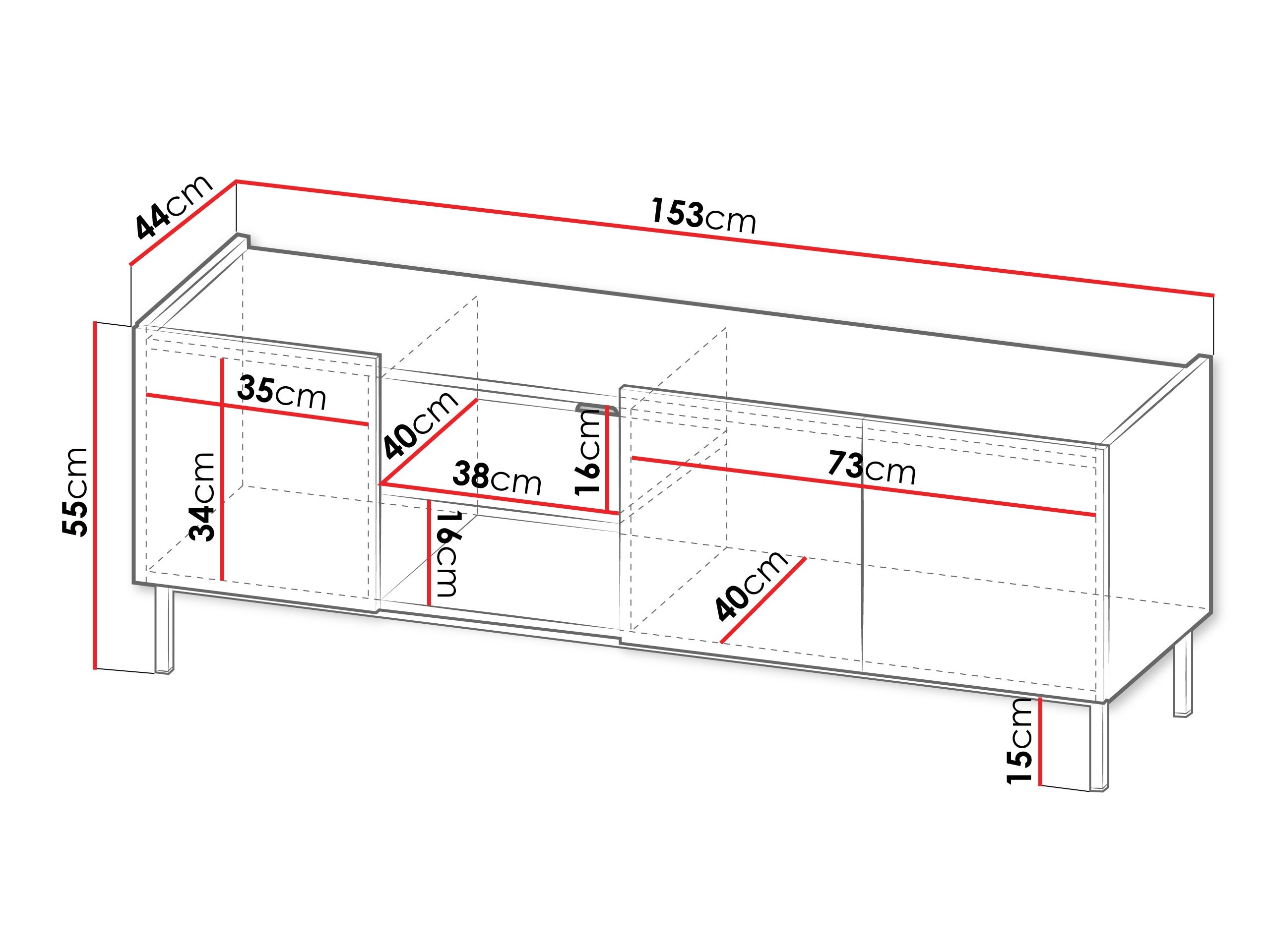 TV-omarica Veldome 102 (Kašmir + Hrast)