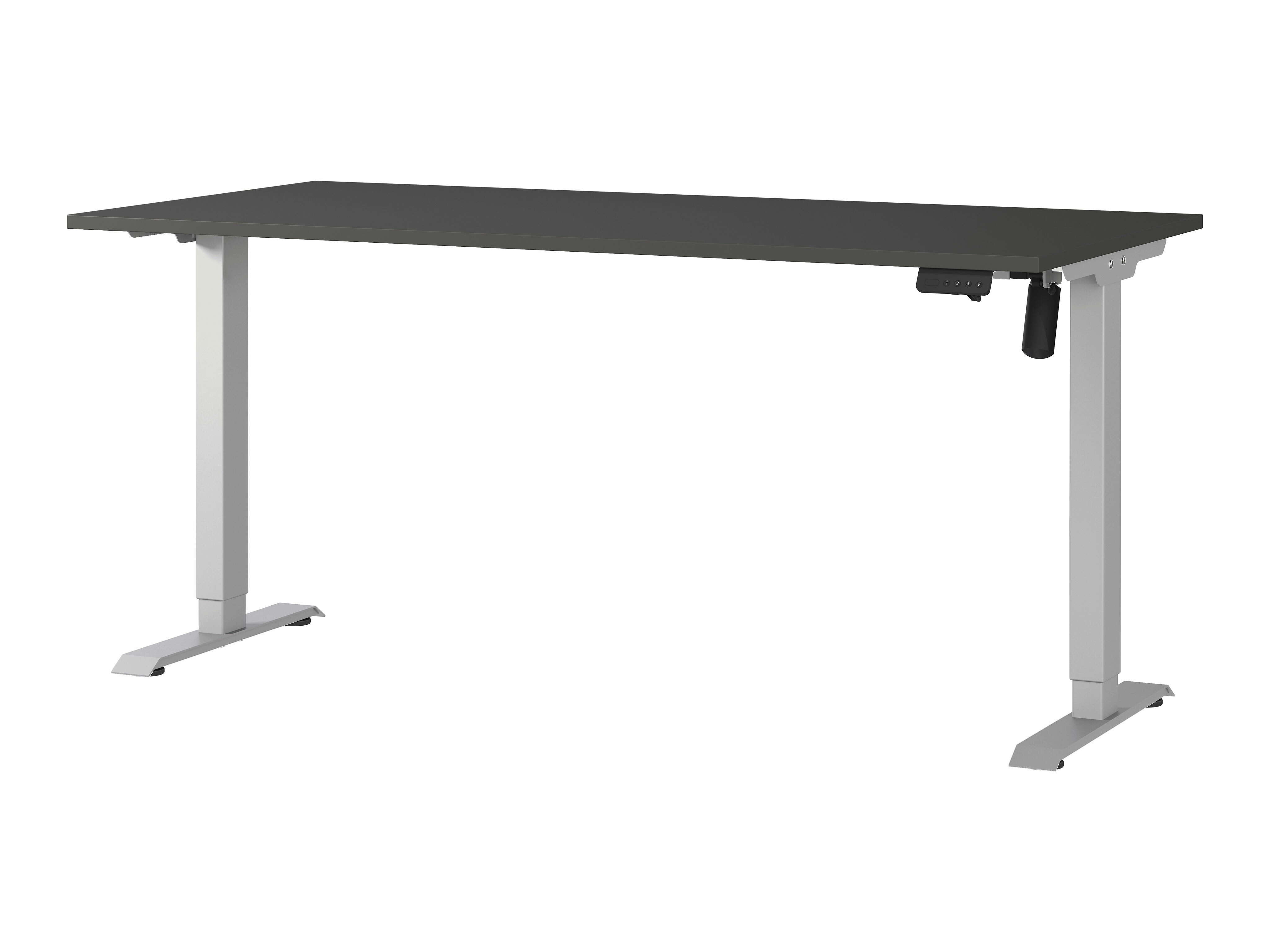 Dvižna pisalna miza Lartesi 117 (Grafit + Srebrna)