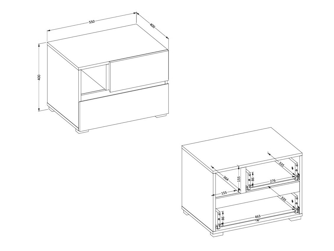 Nočna omarica Alfere 120 (Zelena)