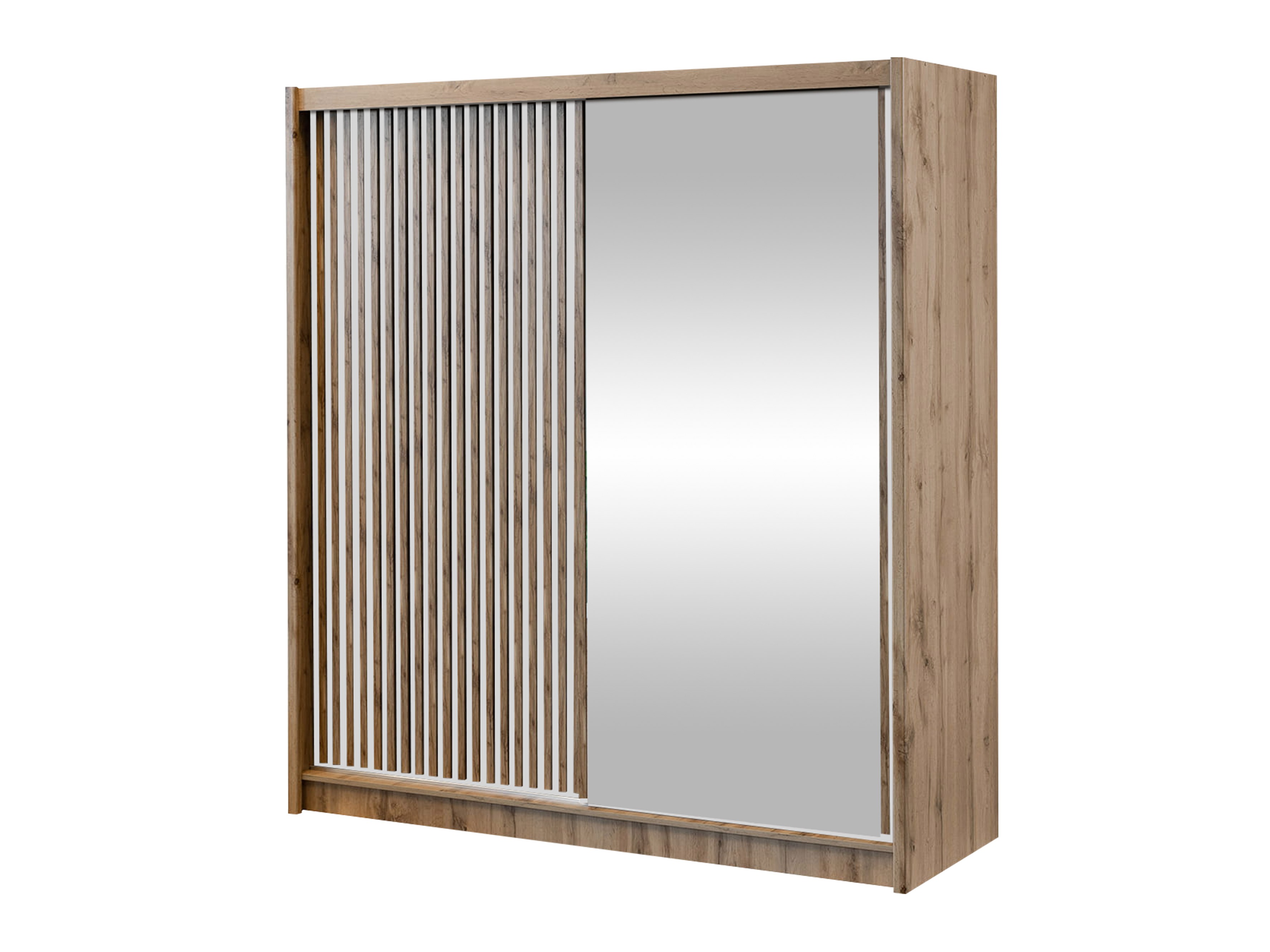 Garderobna omara Gemes (Wotan hrast + Bela)