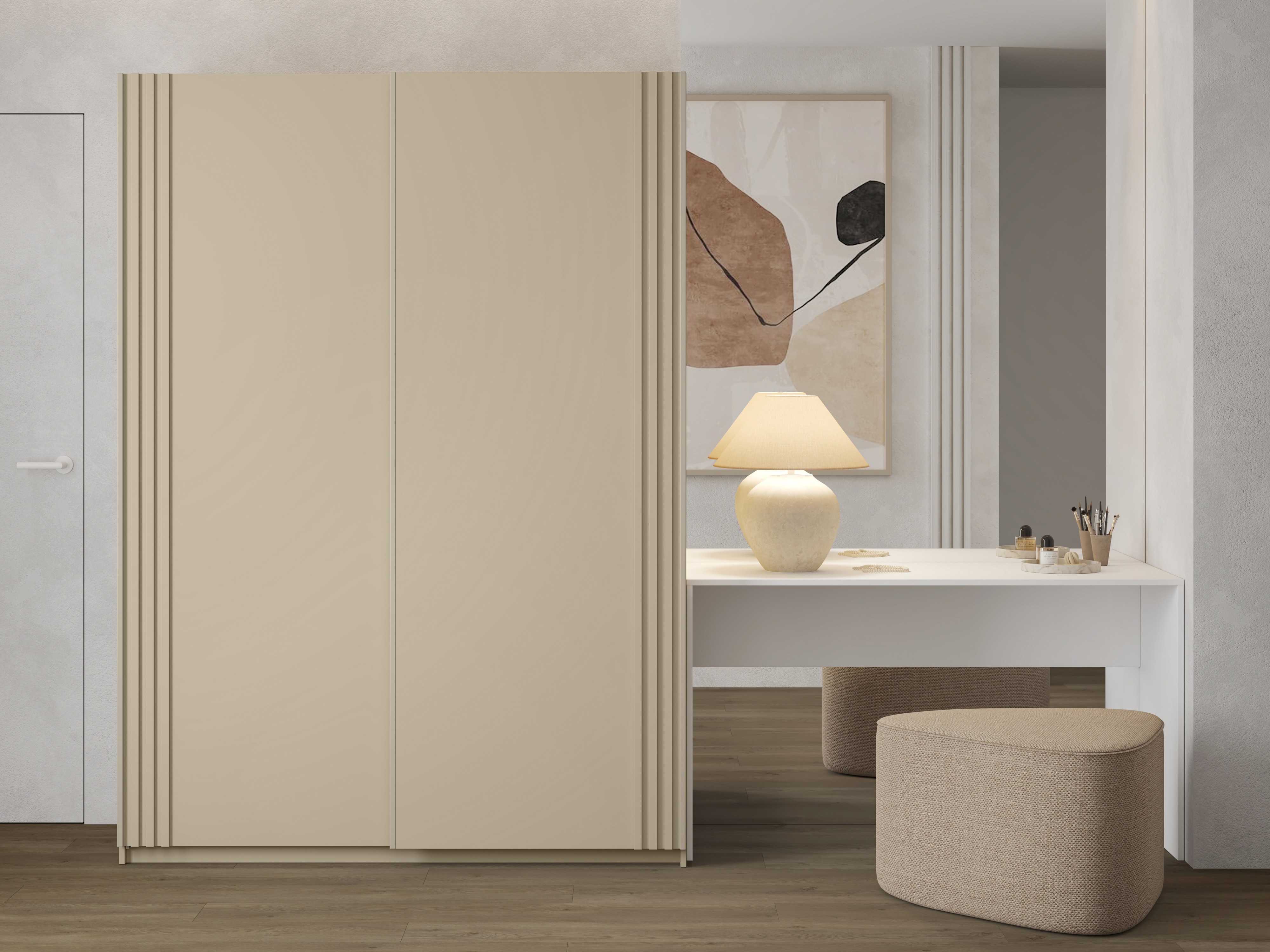 Garderobna omara Austin 371 (Bež)