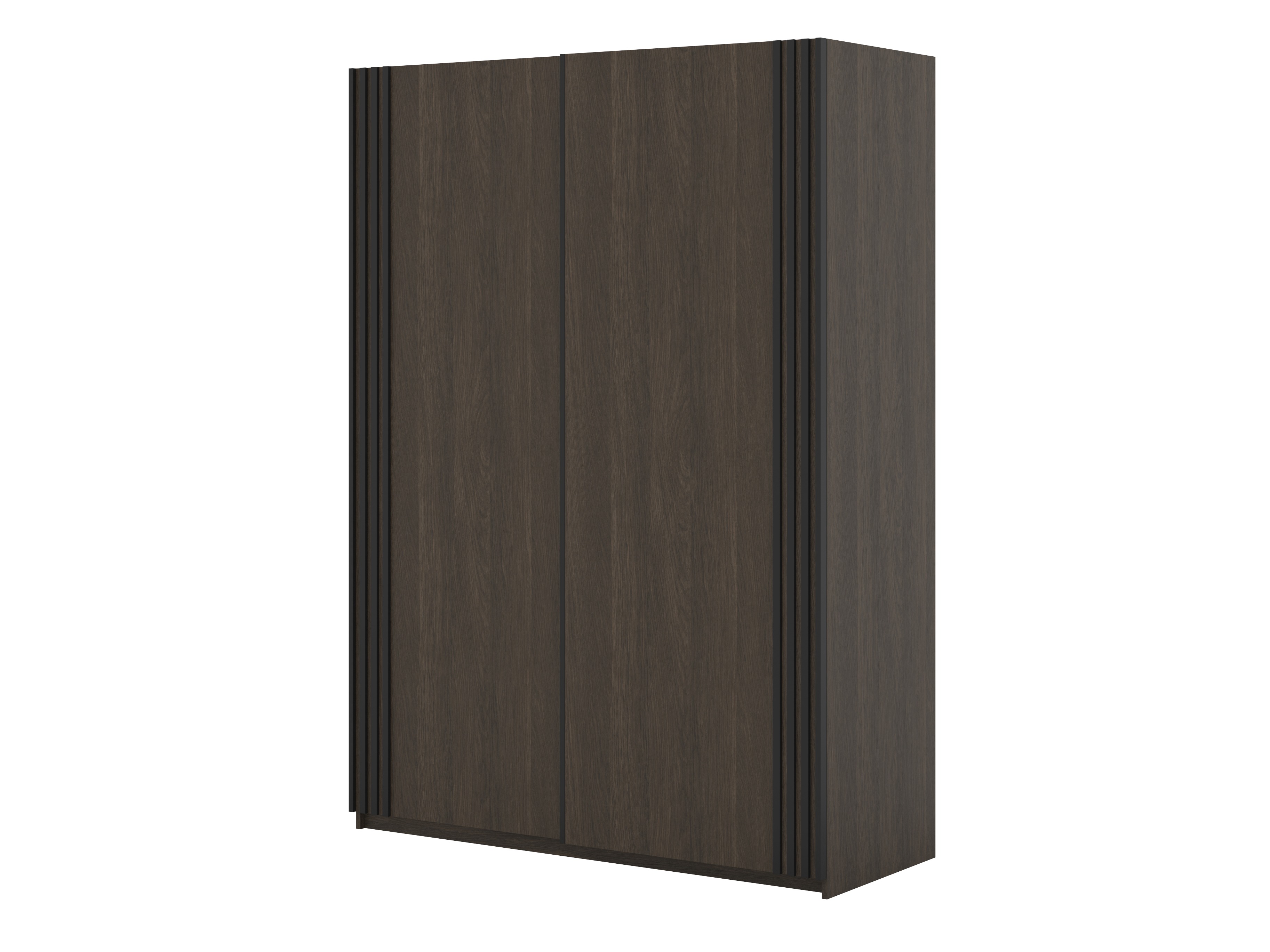 Garderobna omara Austin 371 (Temen hrast + Črna)