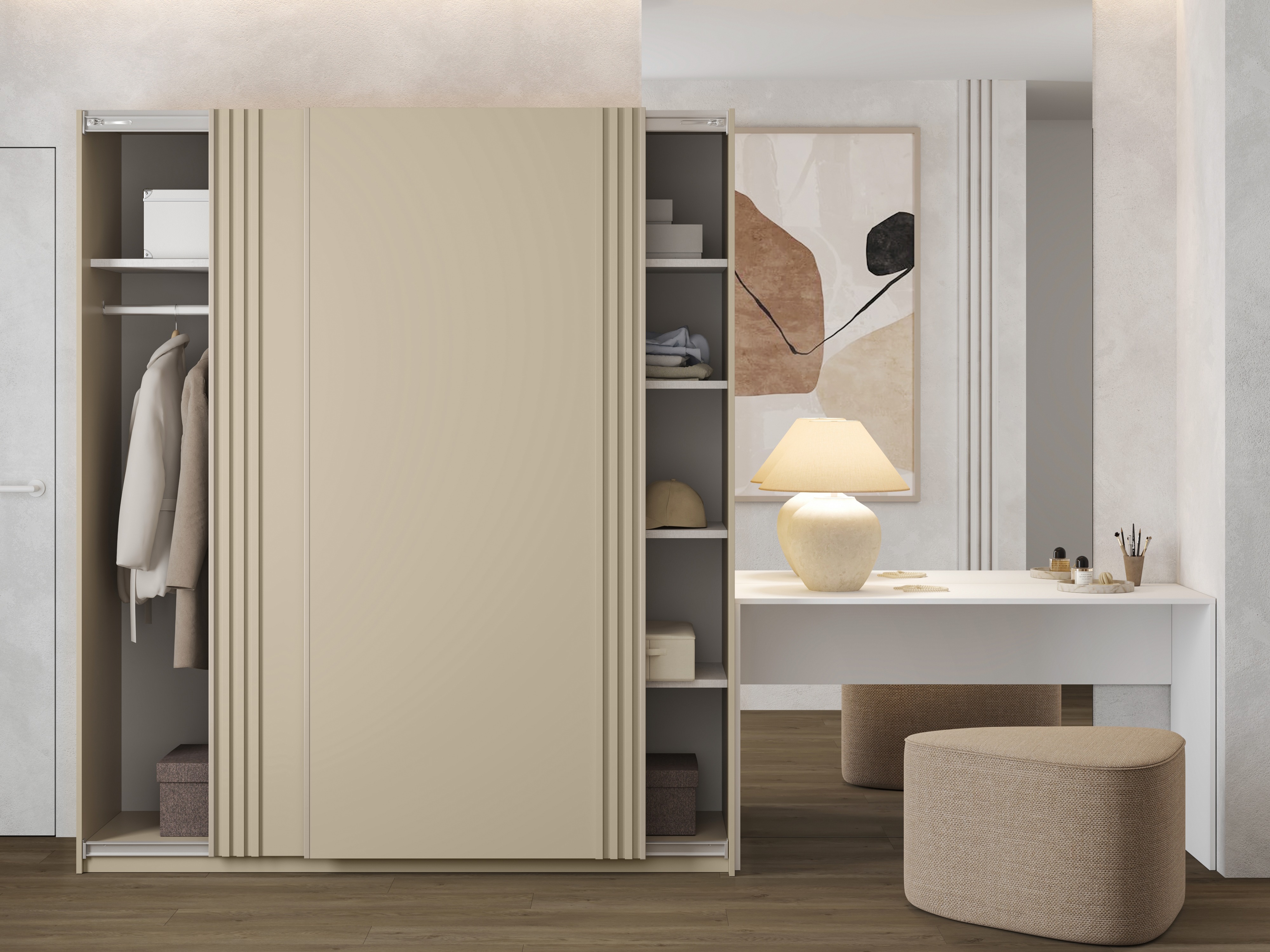 Garderobna omara Austin 372 (Bež)