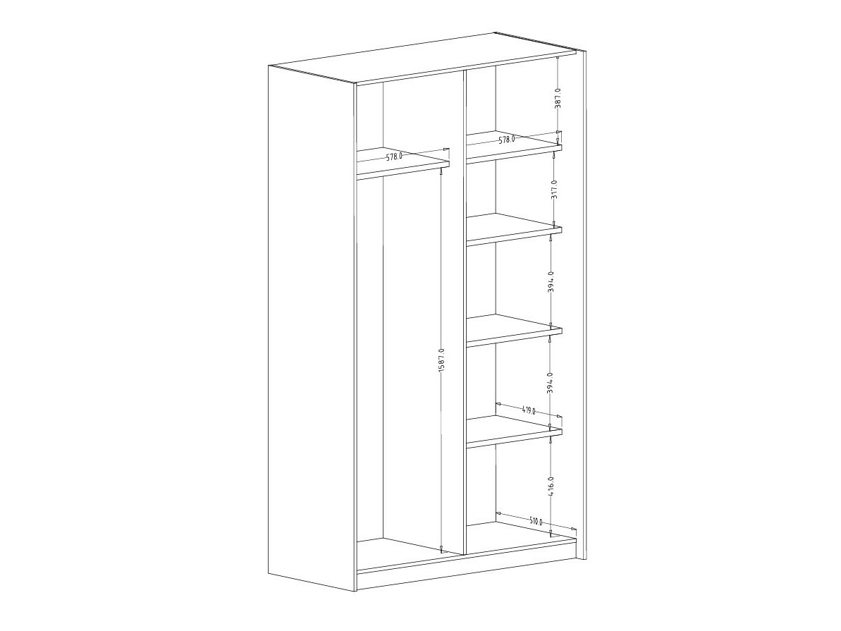 Garderobna omara Austin 369 (Kašmir)