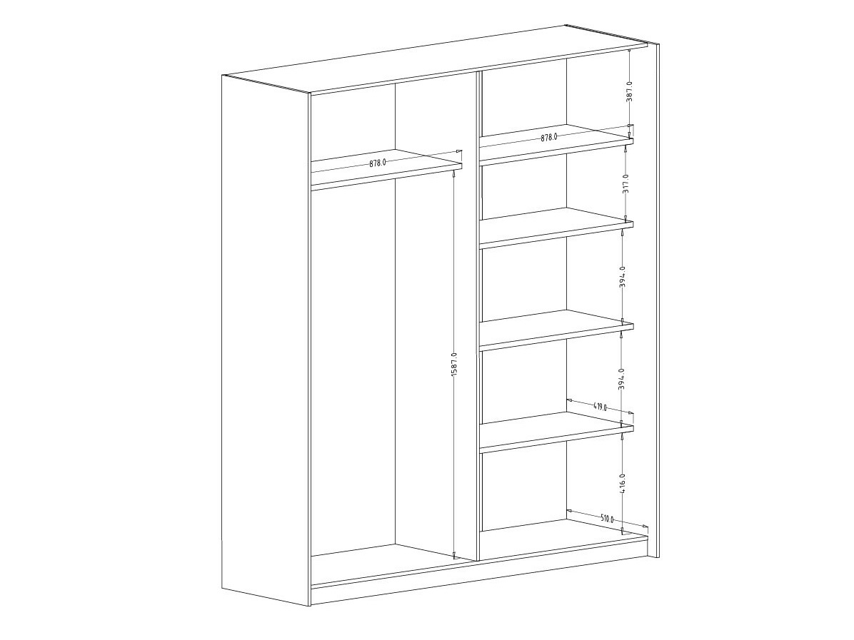 Garderobna omara Austin 372 (Bež)