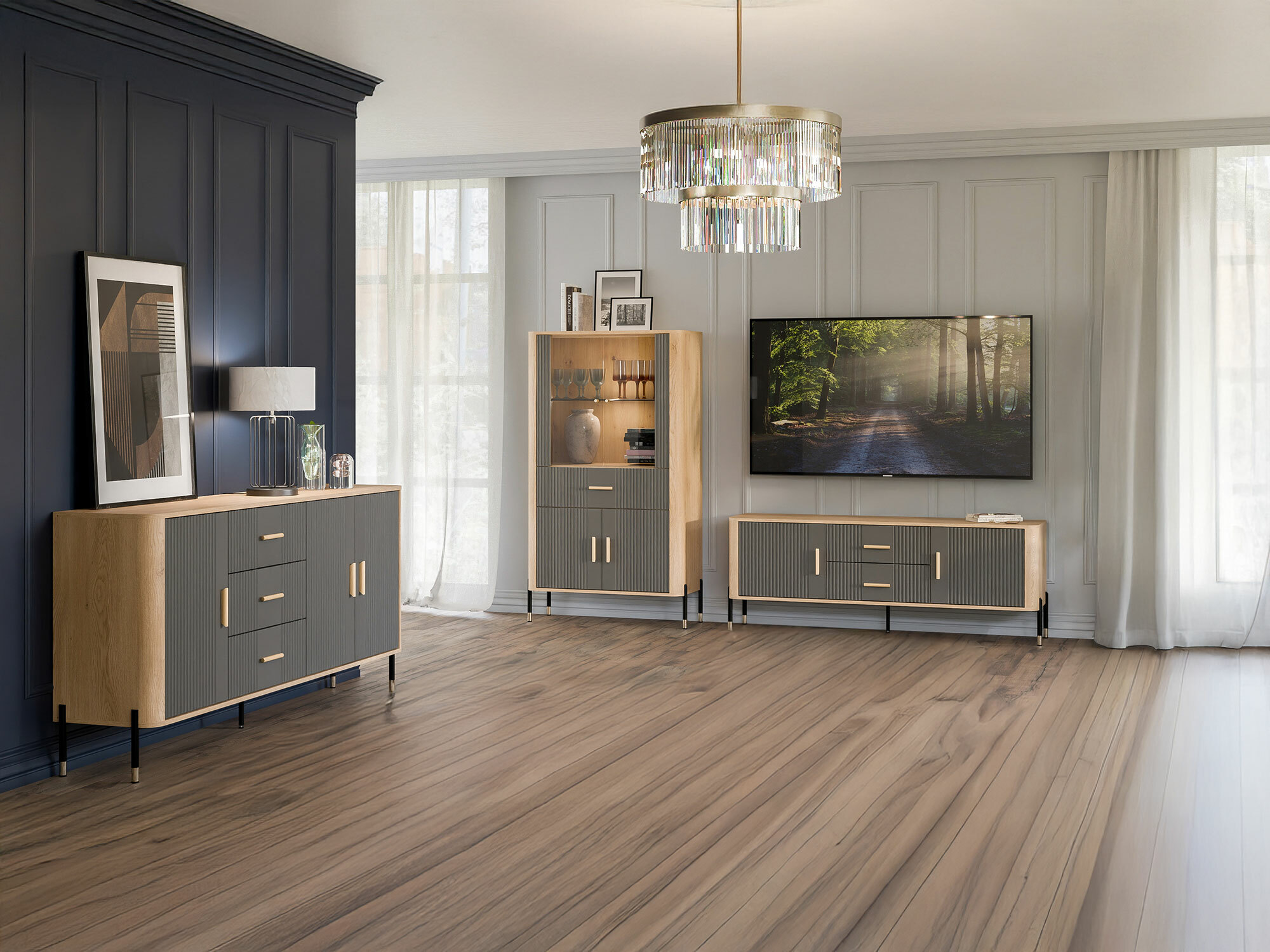 Komoda Flosora 115 (Siva)