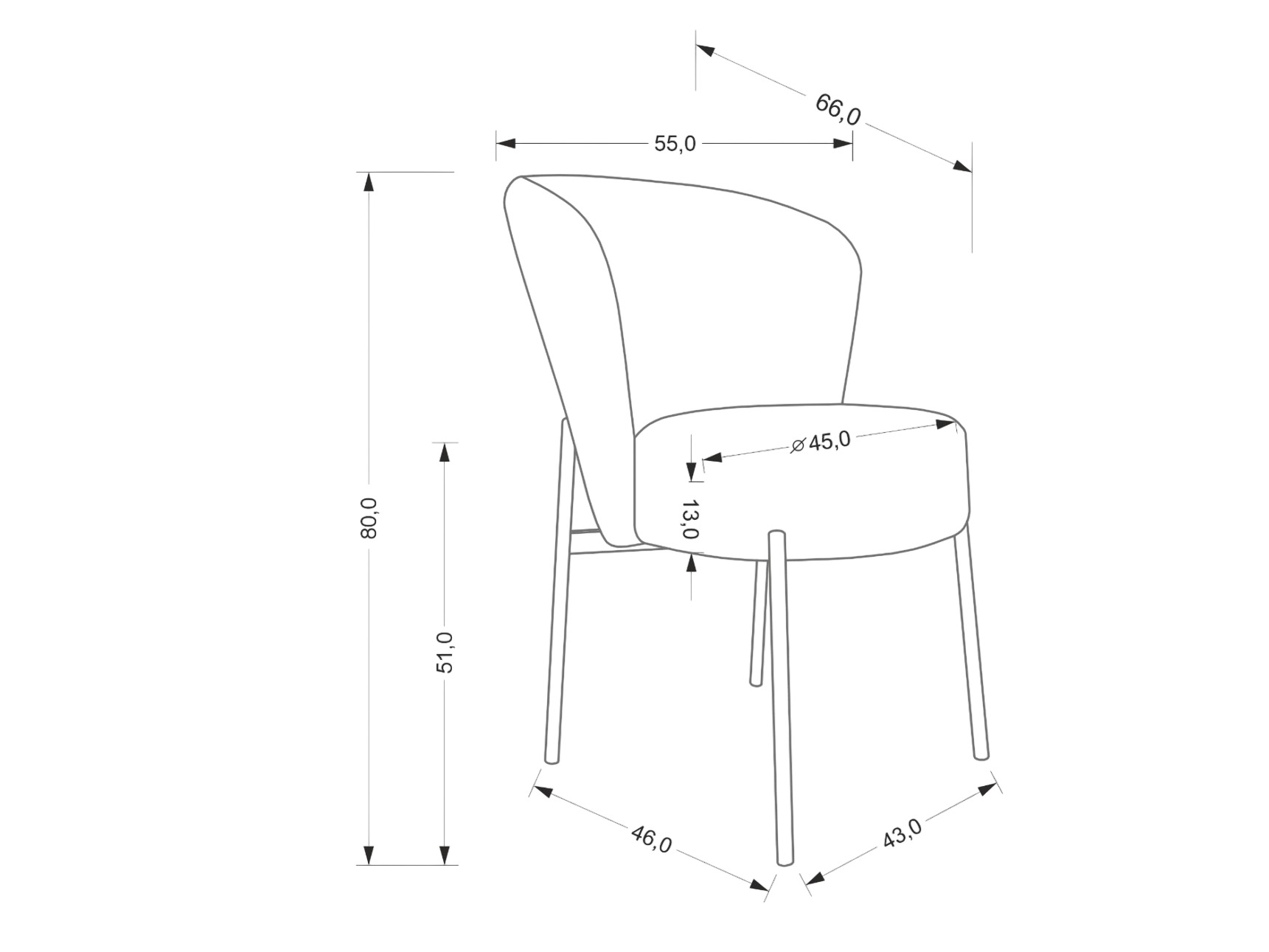 Stol Houston 2034 (Svetla oljka)