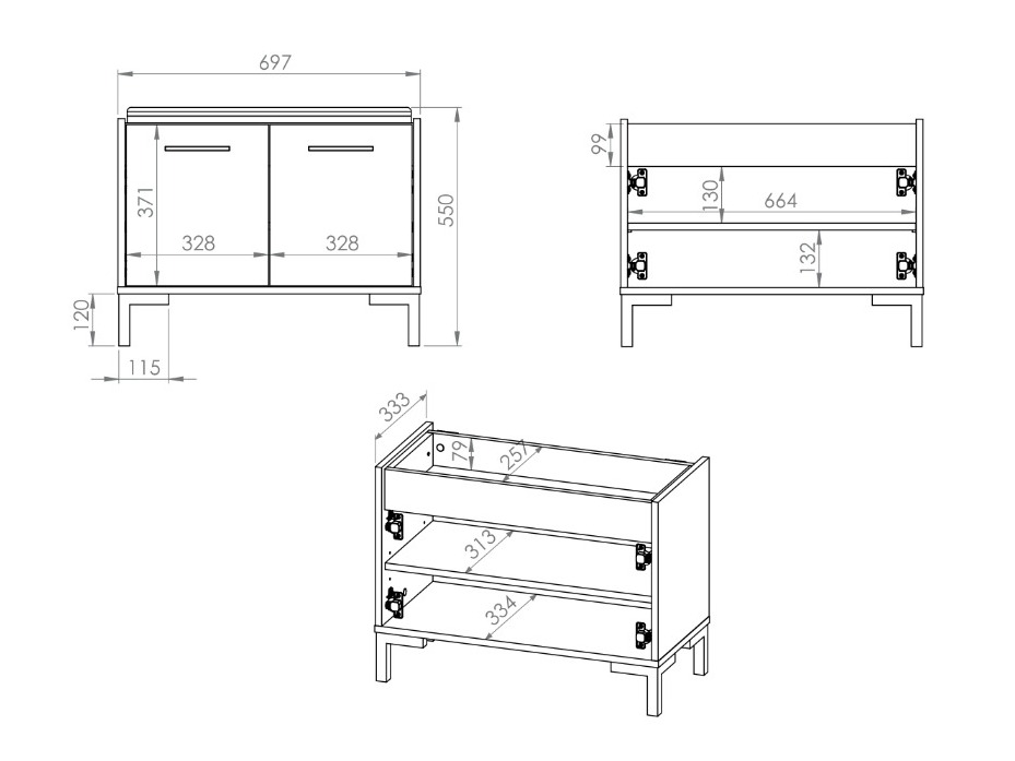 Omarica za čevlje Fiolevo 102