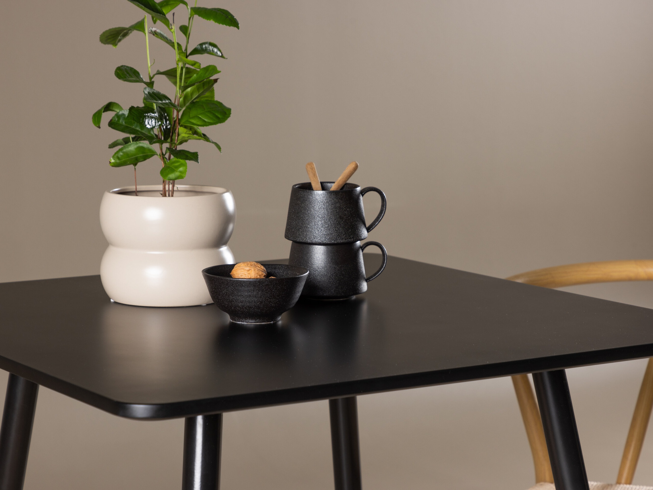 Jedilniški komplet Dallas 4920 (Bež + Svetlo rjava)