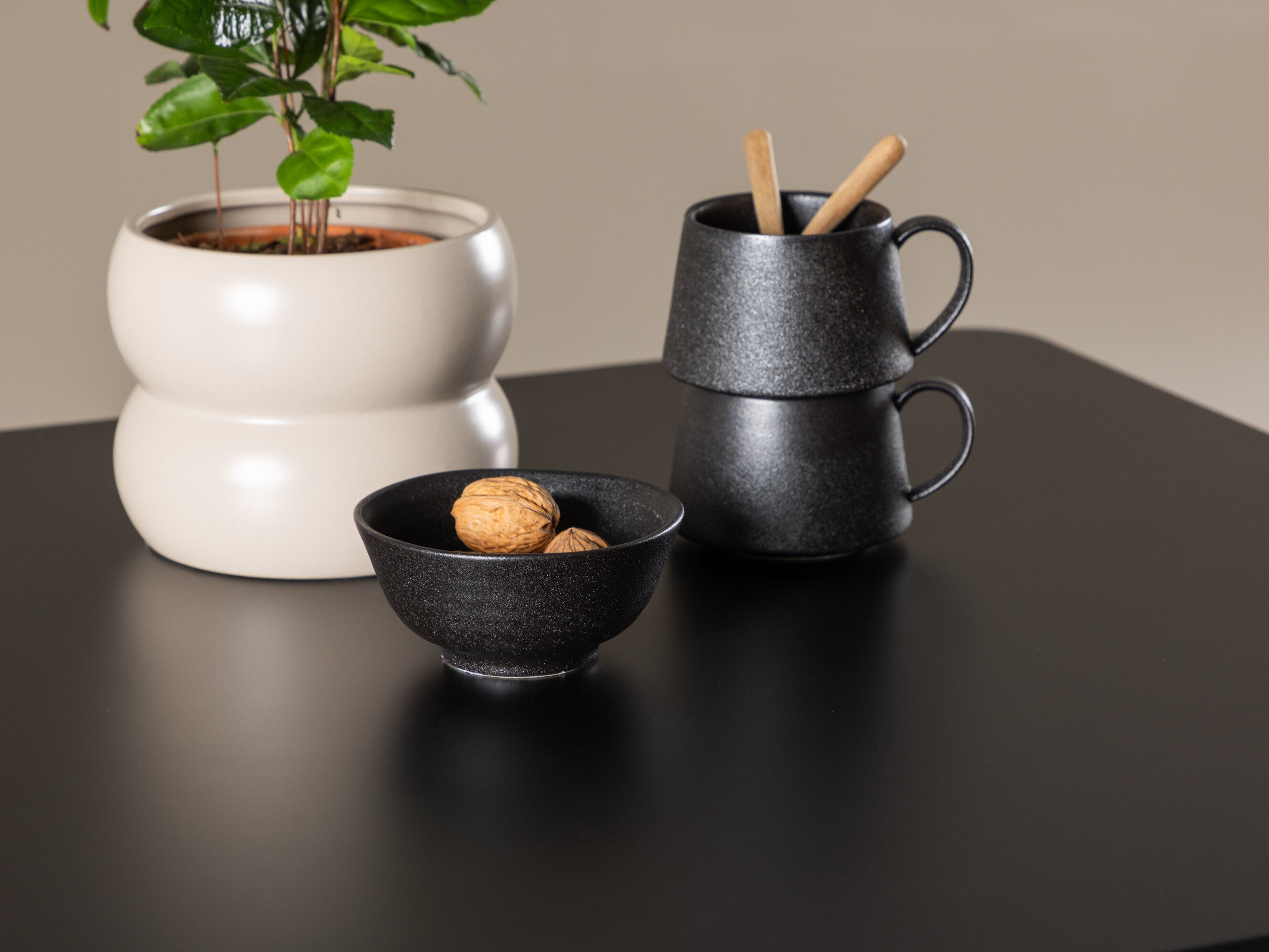 Jedilniški komplet Dallas 4909 (Bež + Črna)