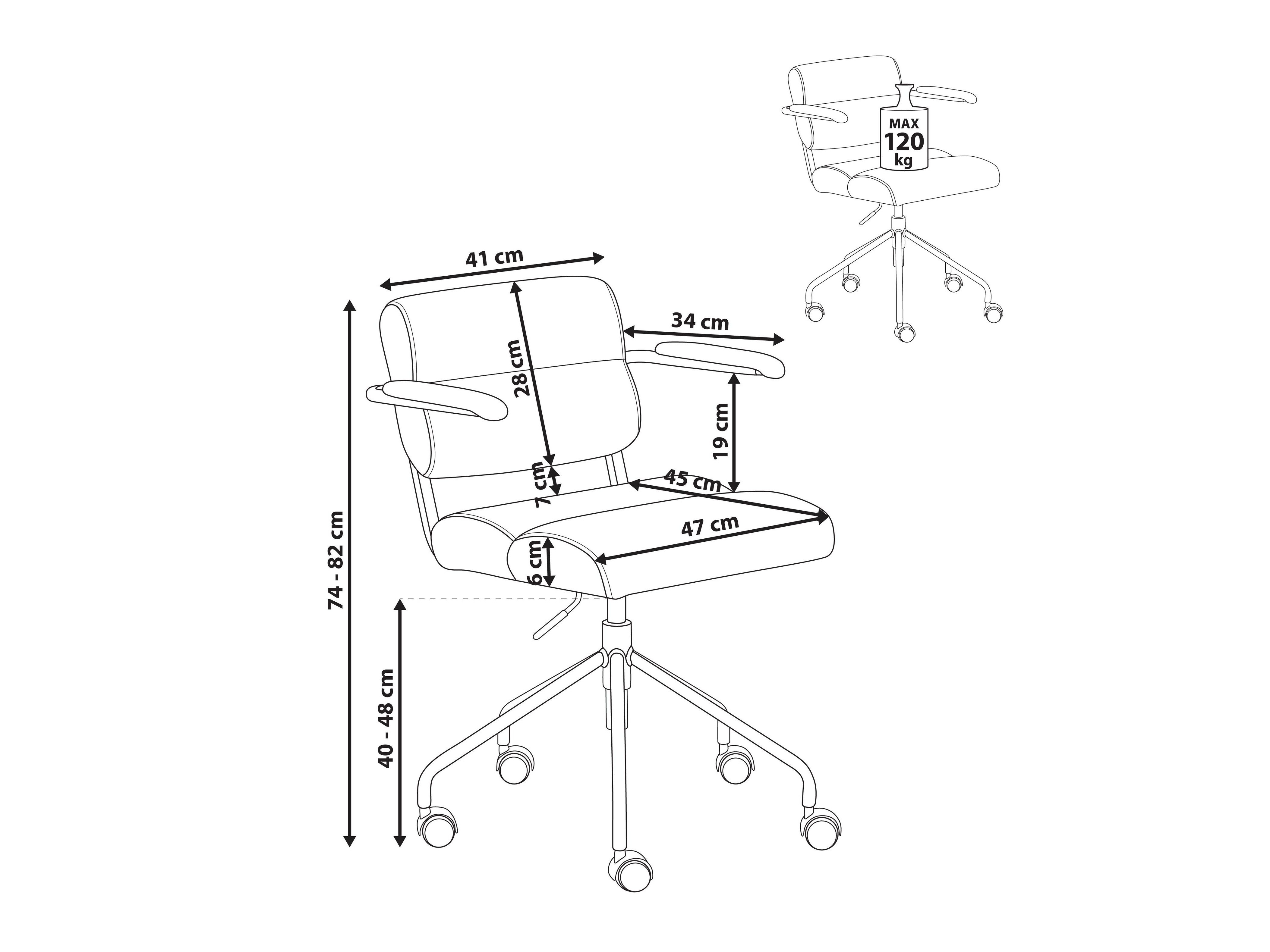 Pisarniški stol Berwyn 2759 (Bela)