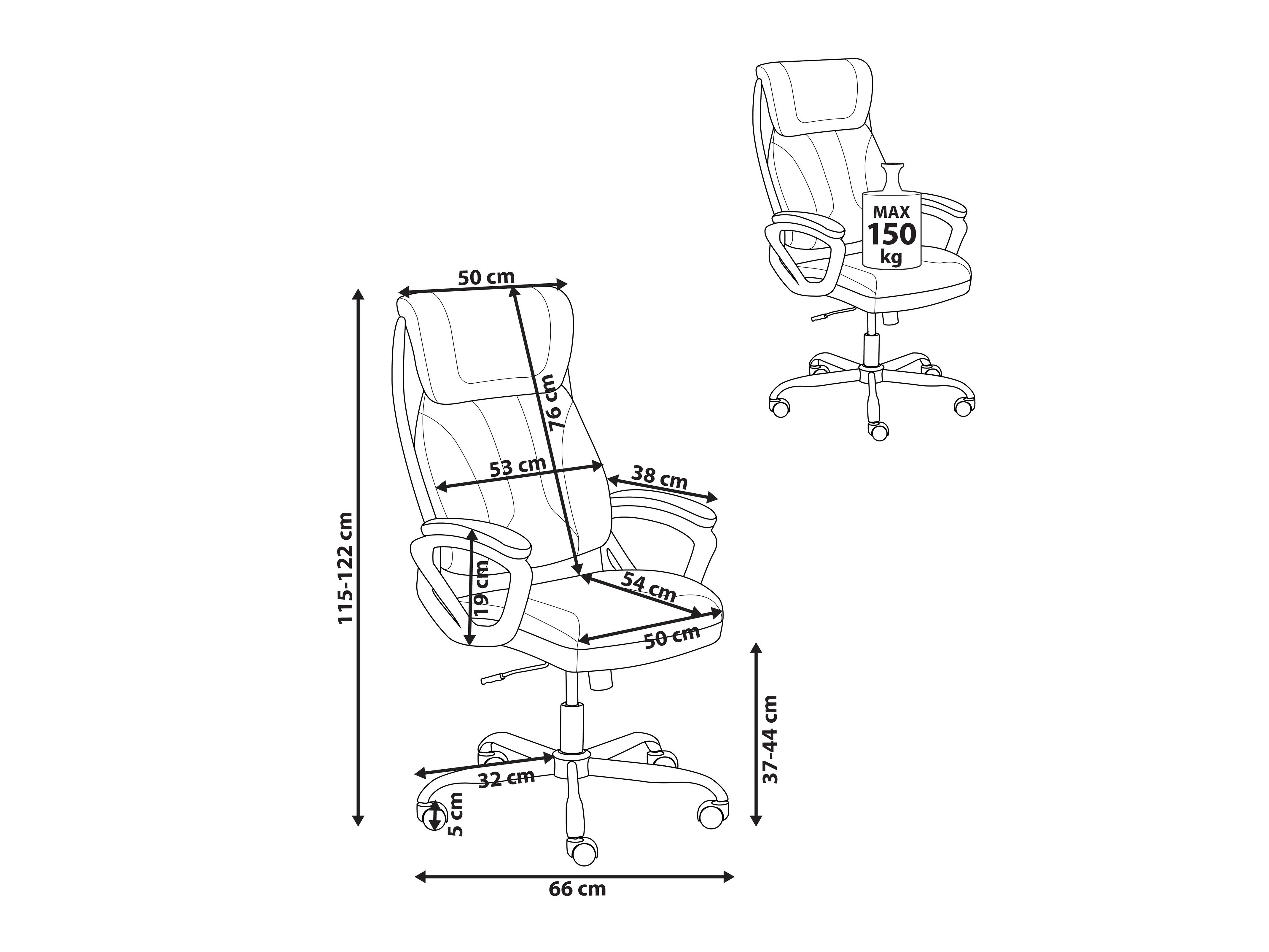 Pisarniški stol Berwyn 2760 (Rjava)