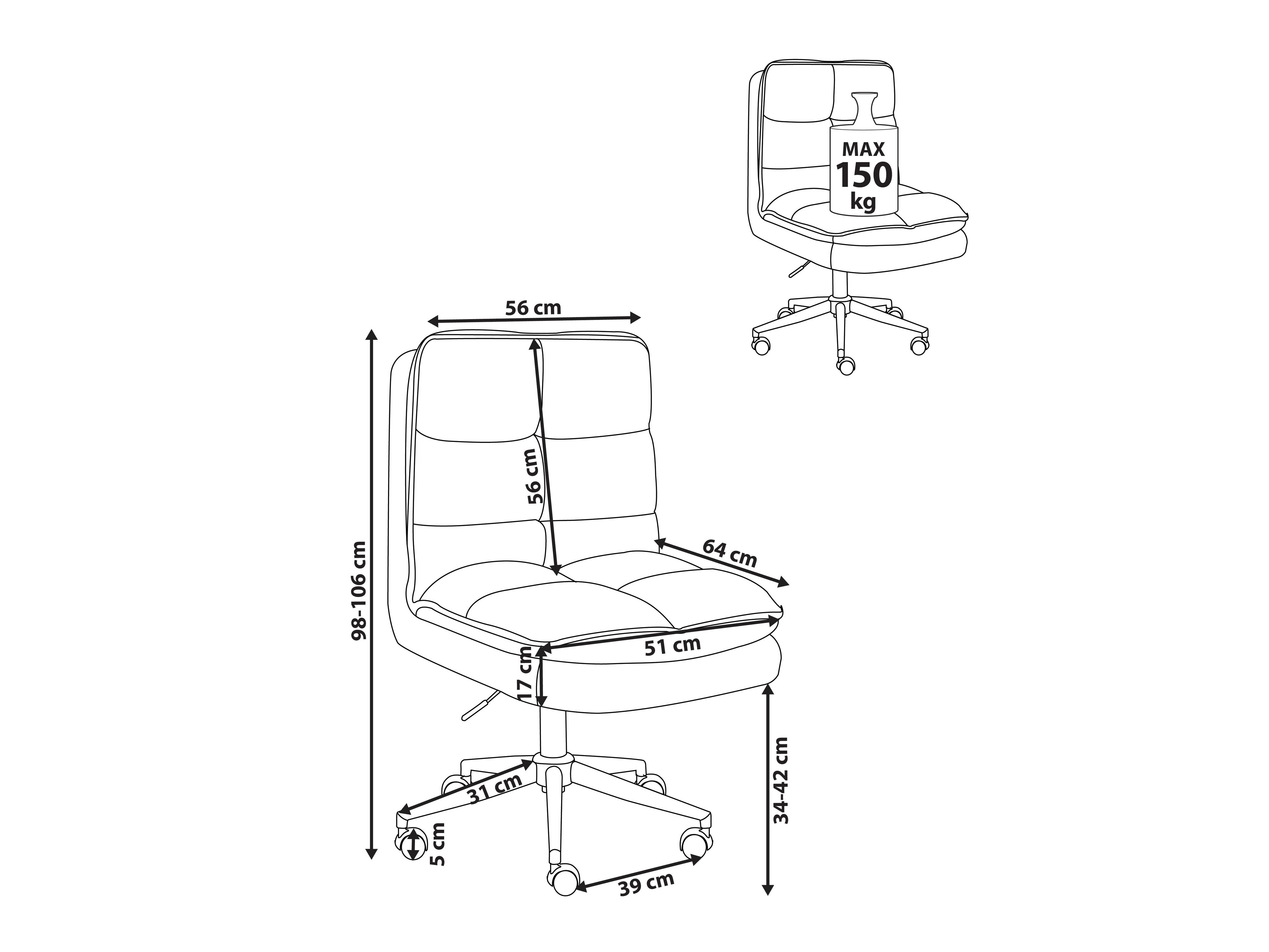 Pisarniški stol Berwyn 2761 (Bela)