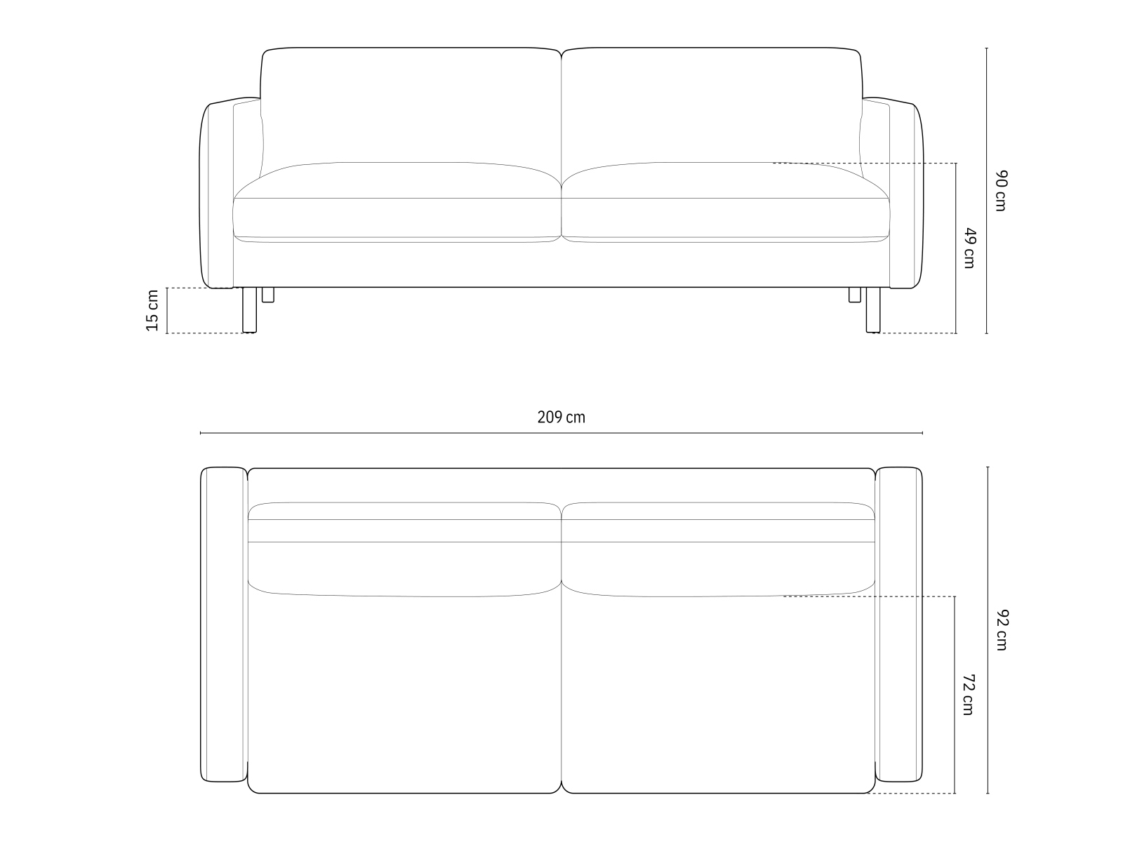 Kavč Delavie 102 (Paris Cream)