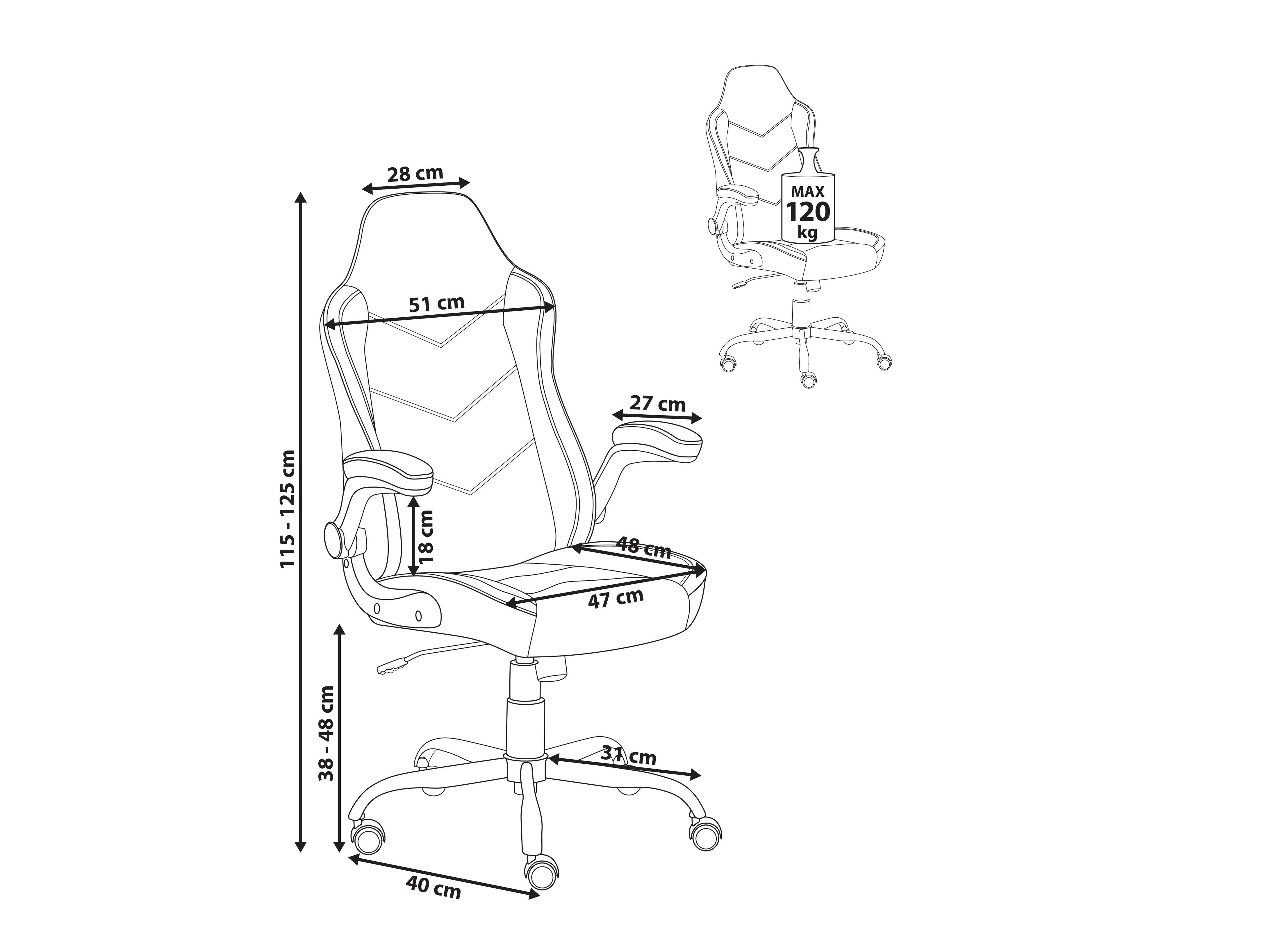 Pisarniški stol Berwyn 2766 (Črna)