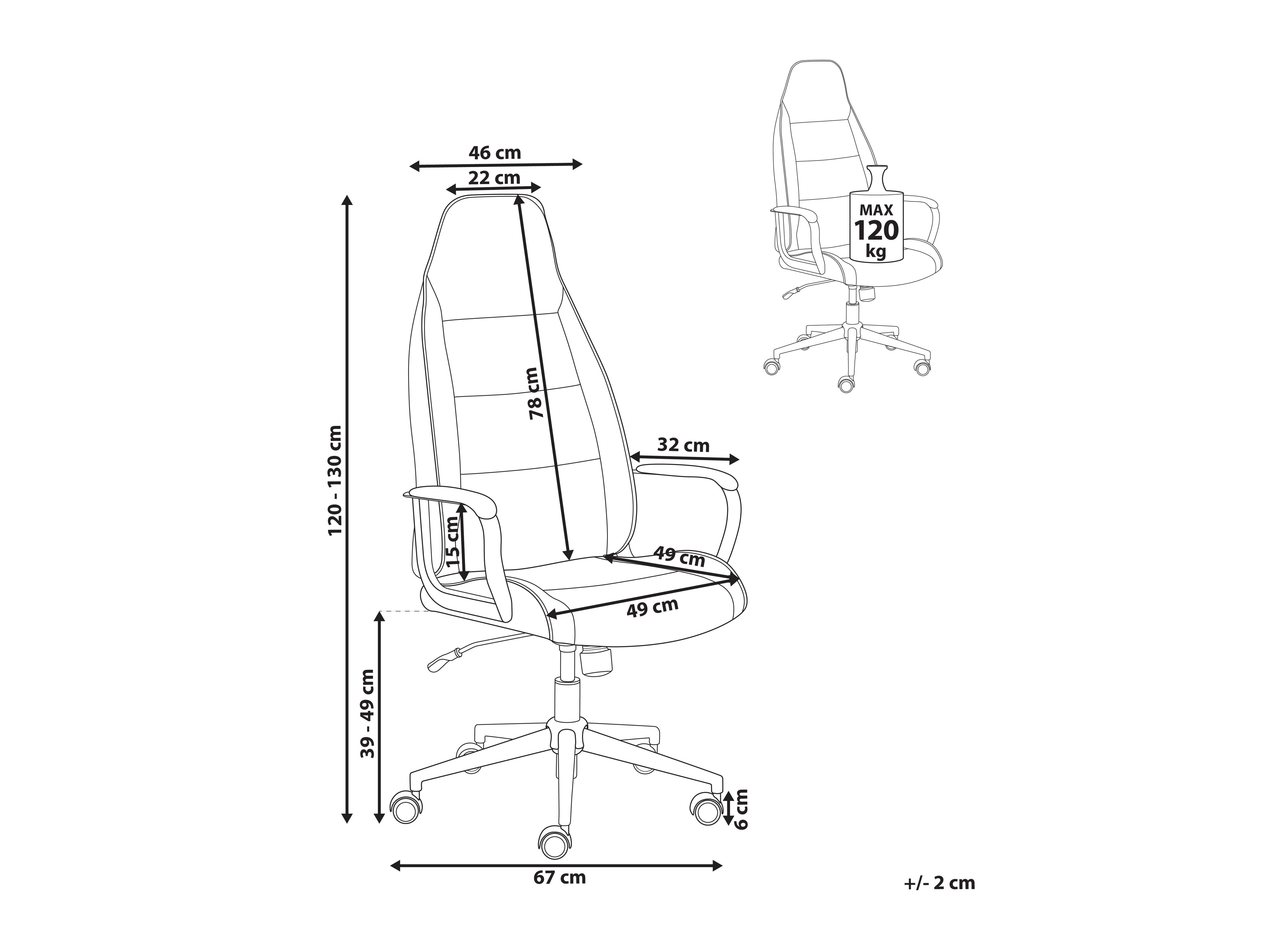 Pisarniški stol Berwyn 2769 (Bela)