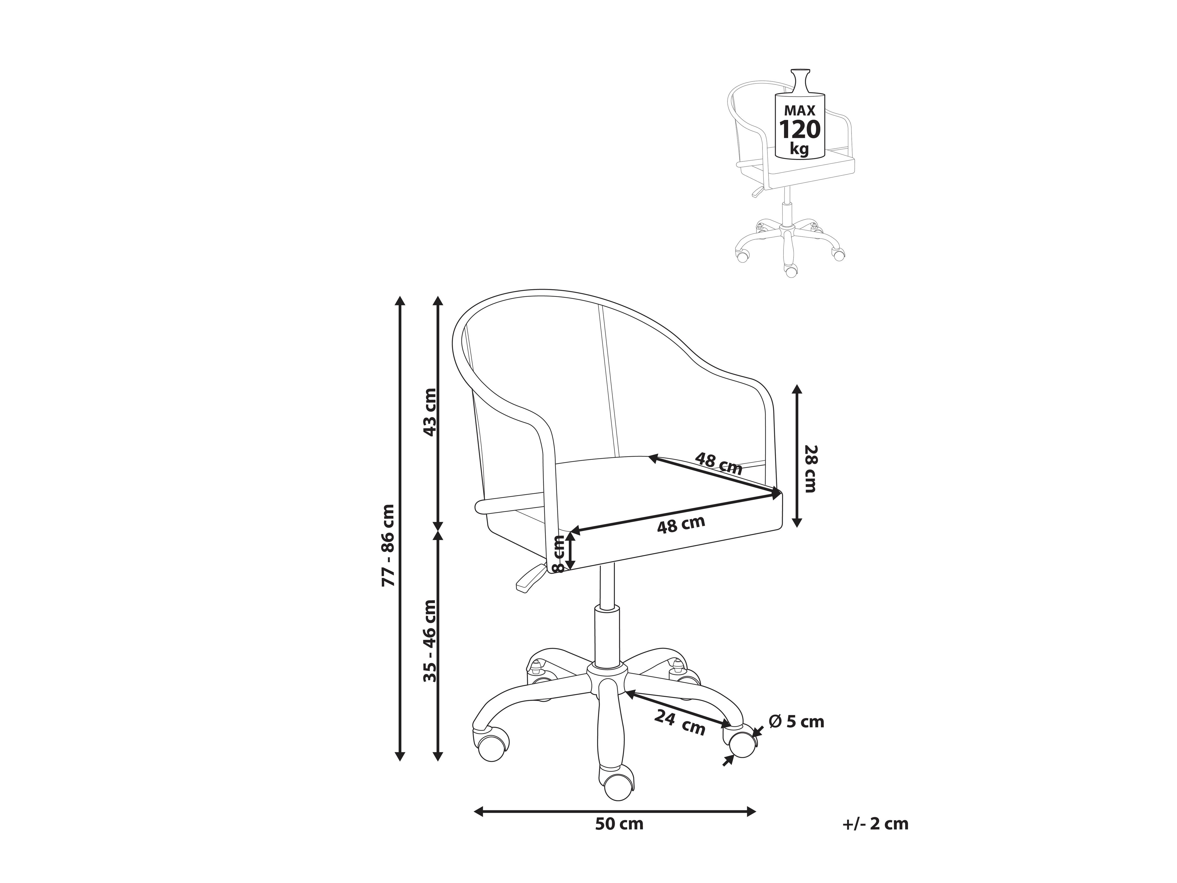 Pisarniški stol Berwyn 2771 (Črna)