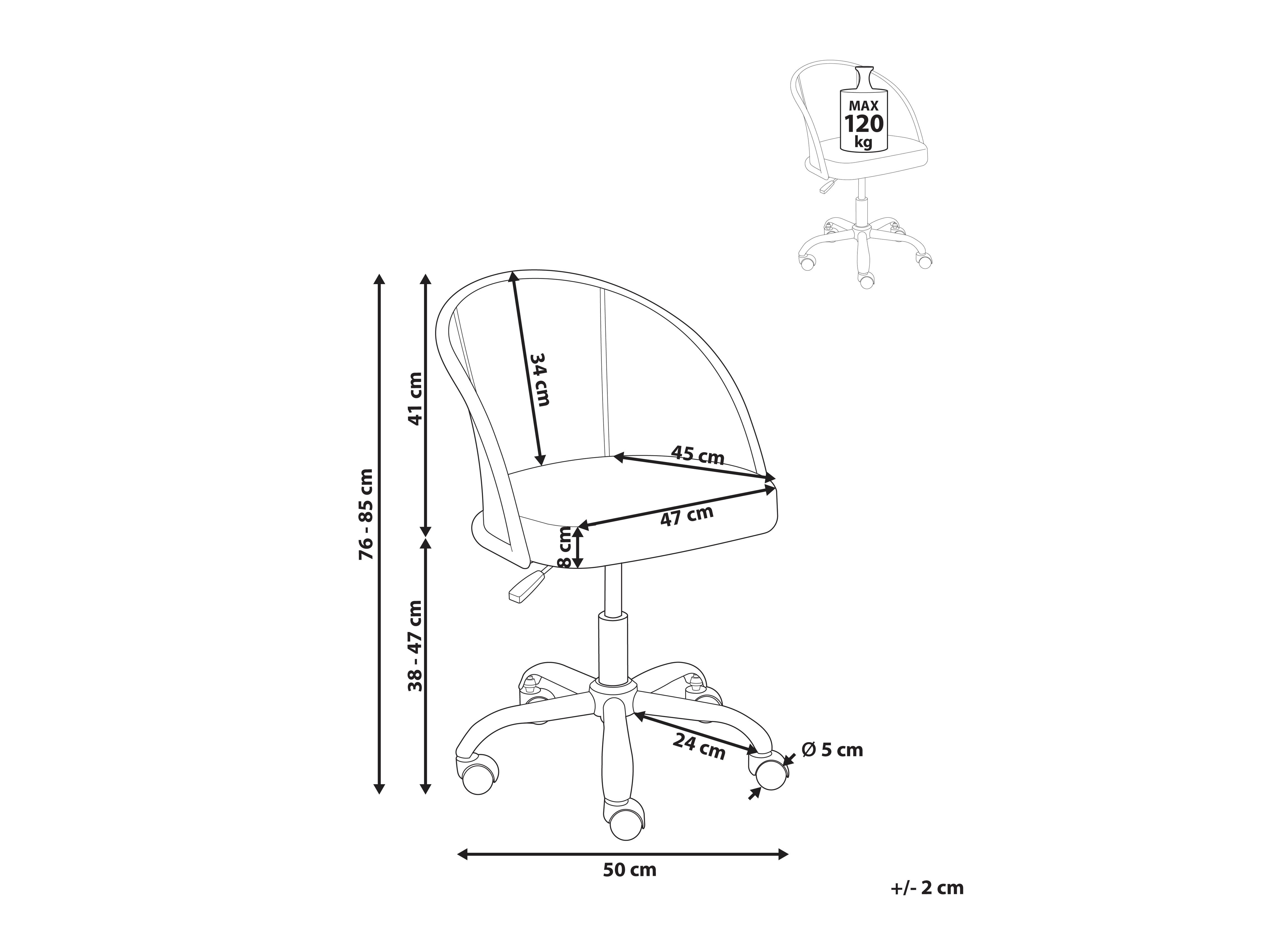Pisarniški stol Berwyn 2772 (Črna)