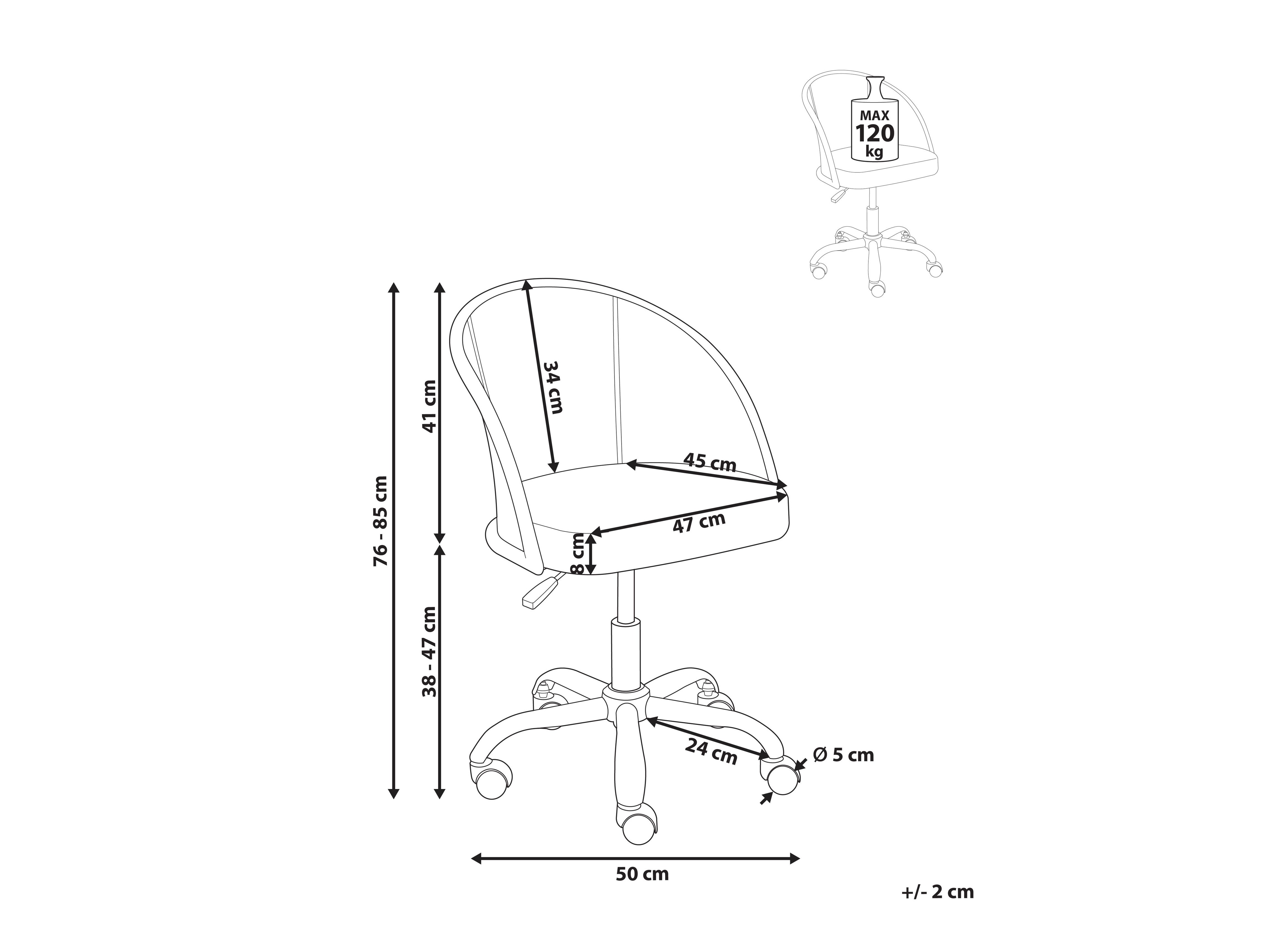 Pisarniški stol Berwyn 2772 (Rjava)