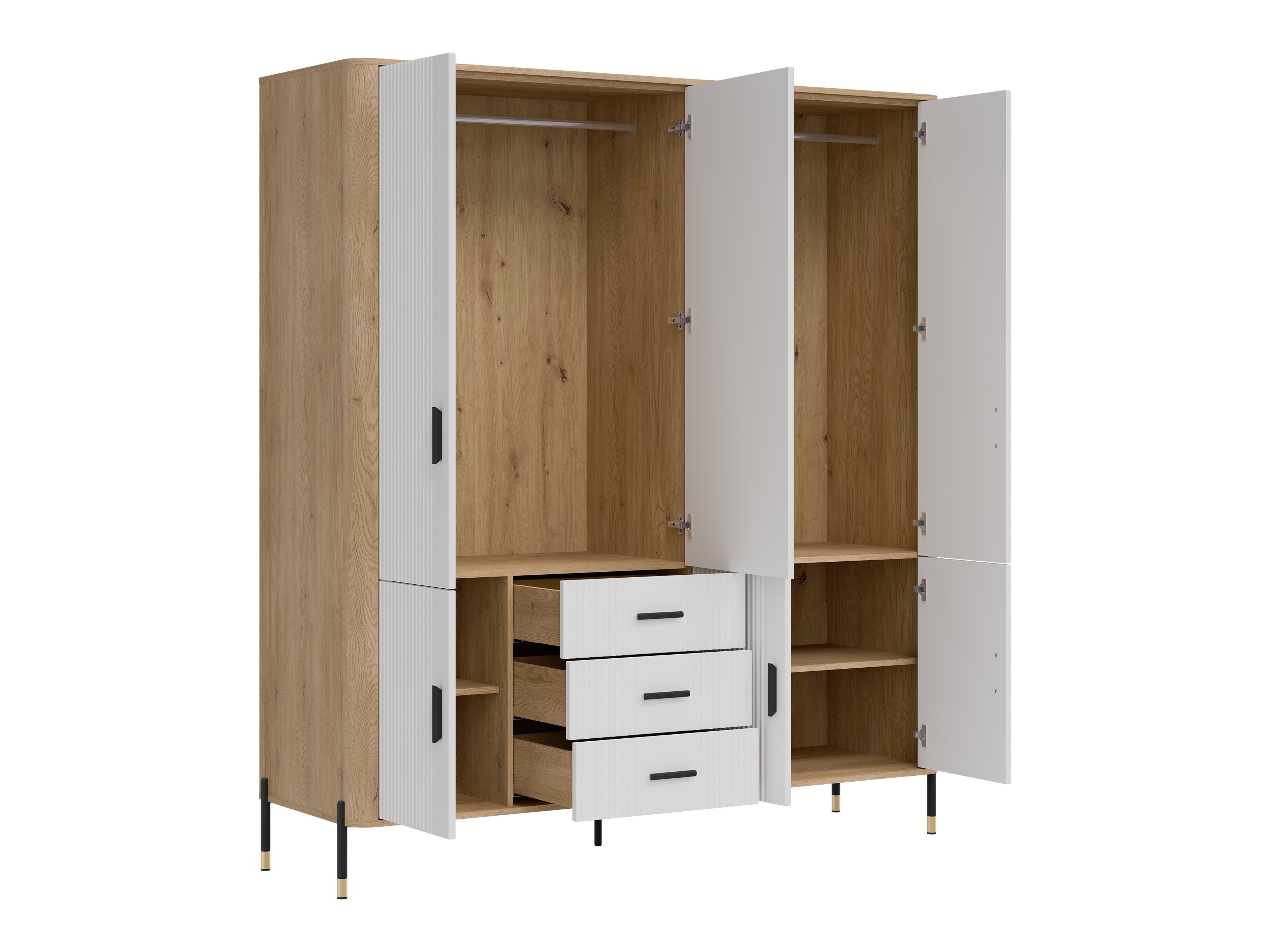 Garderobna omara Flosora 135 (Bela)